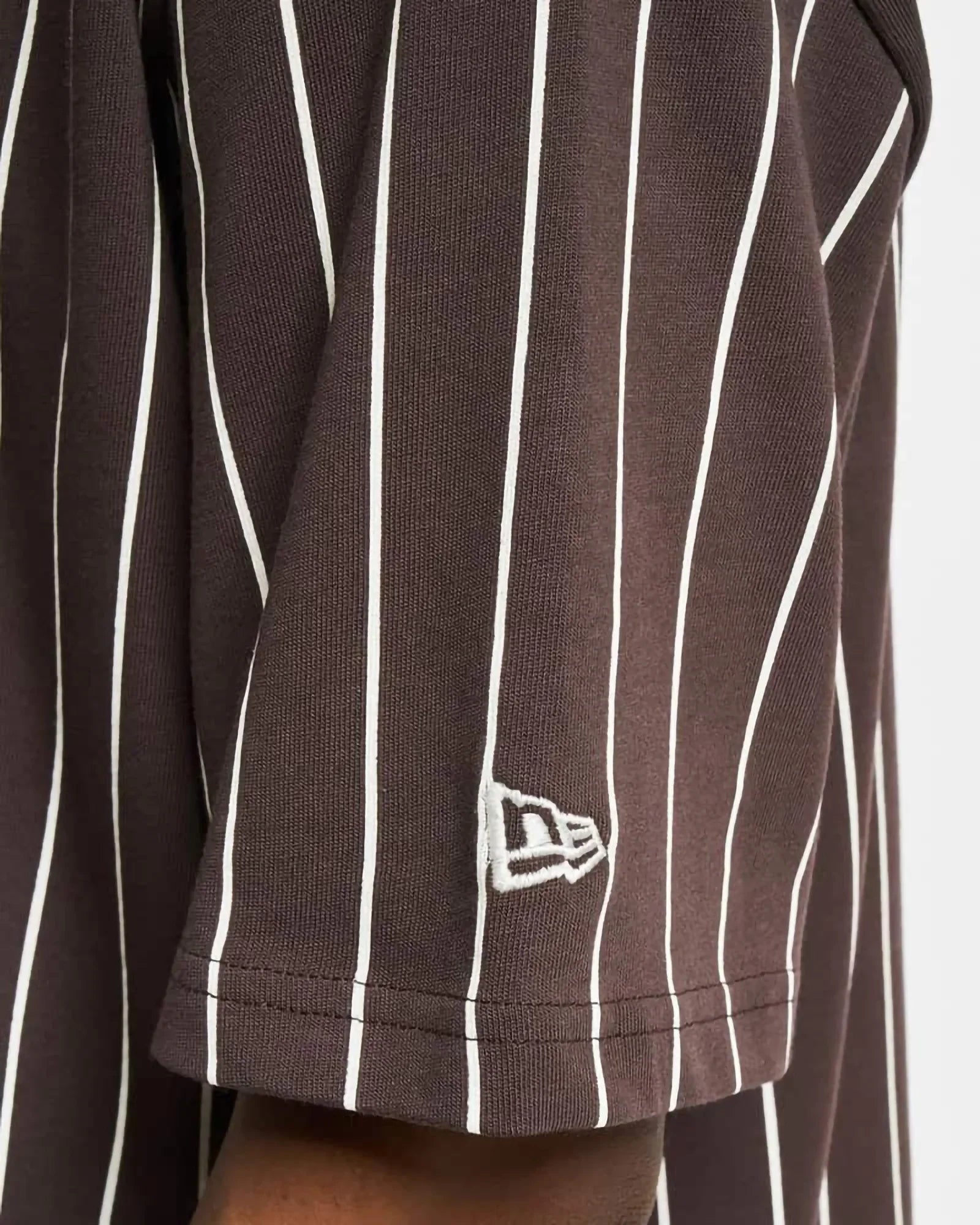 New Era Pinstripe Oversize Tee Brown