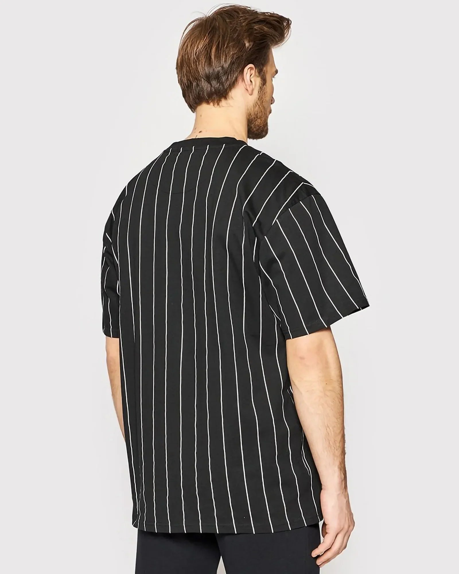 Karl Kani Kk Small Signature Pinstripe Tee Black / White