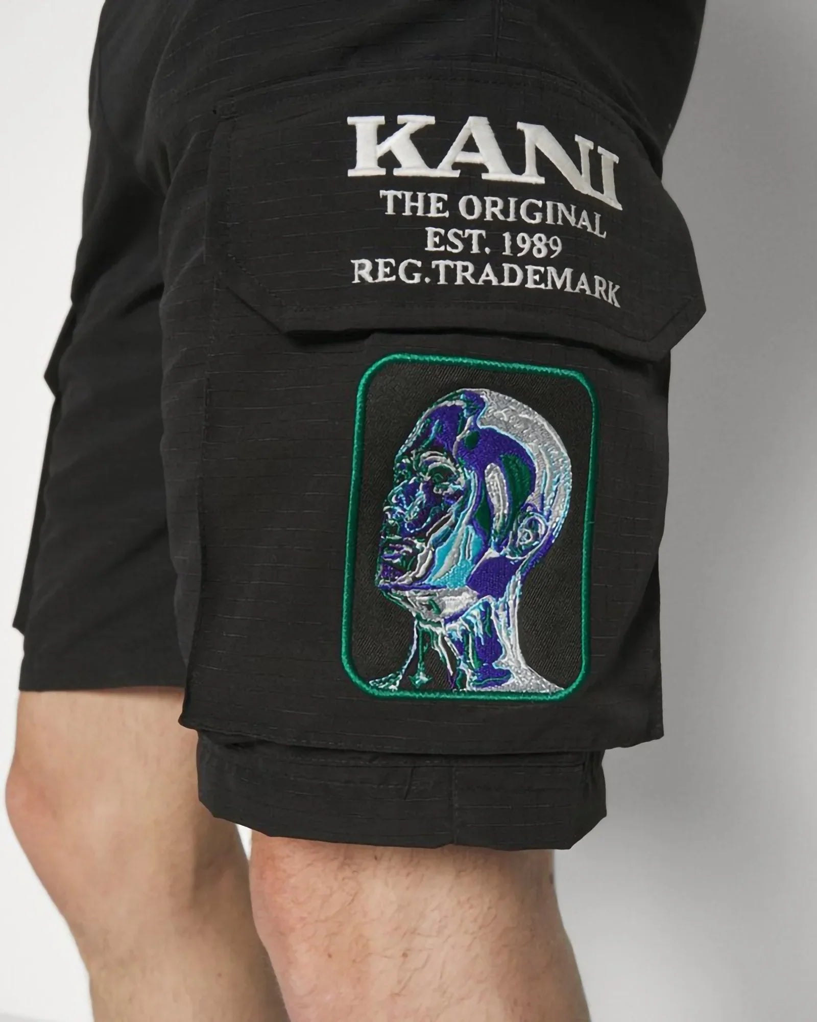 Karl Kani Kk Retro Patched Track Shorts Black