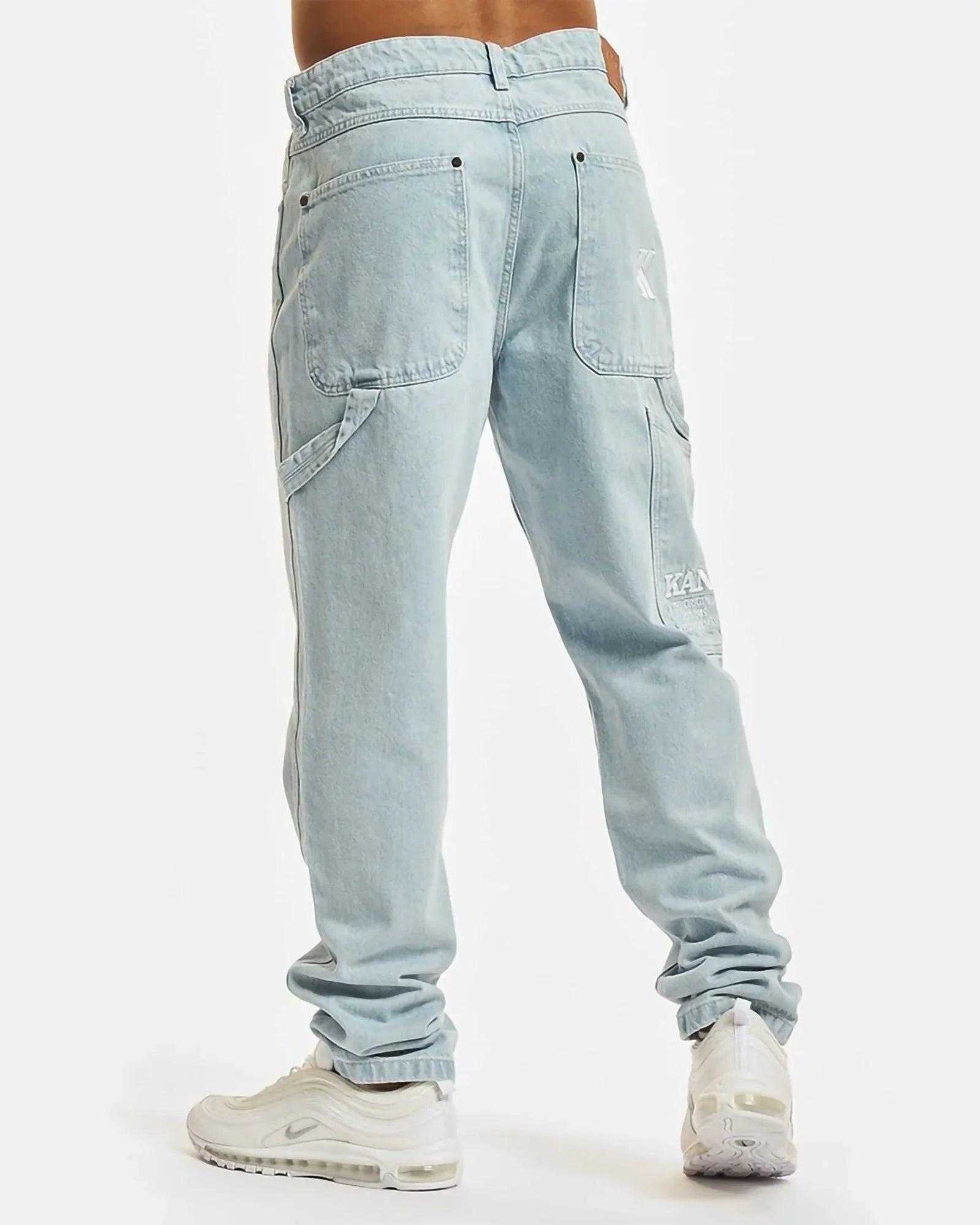 Karl Kani Kk Retro Tapered Workwear Denim Bleached Blue