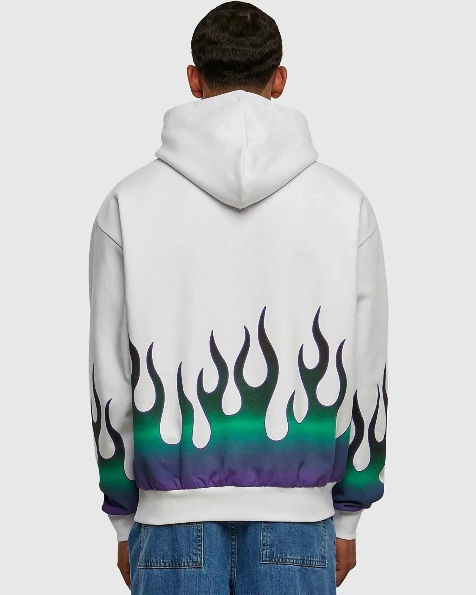 Karl Kani Kk Small Signature Flame Os Hoodie White