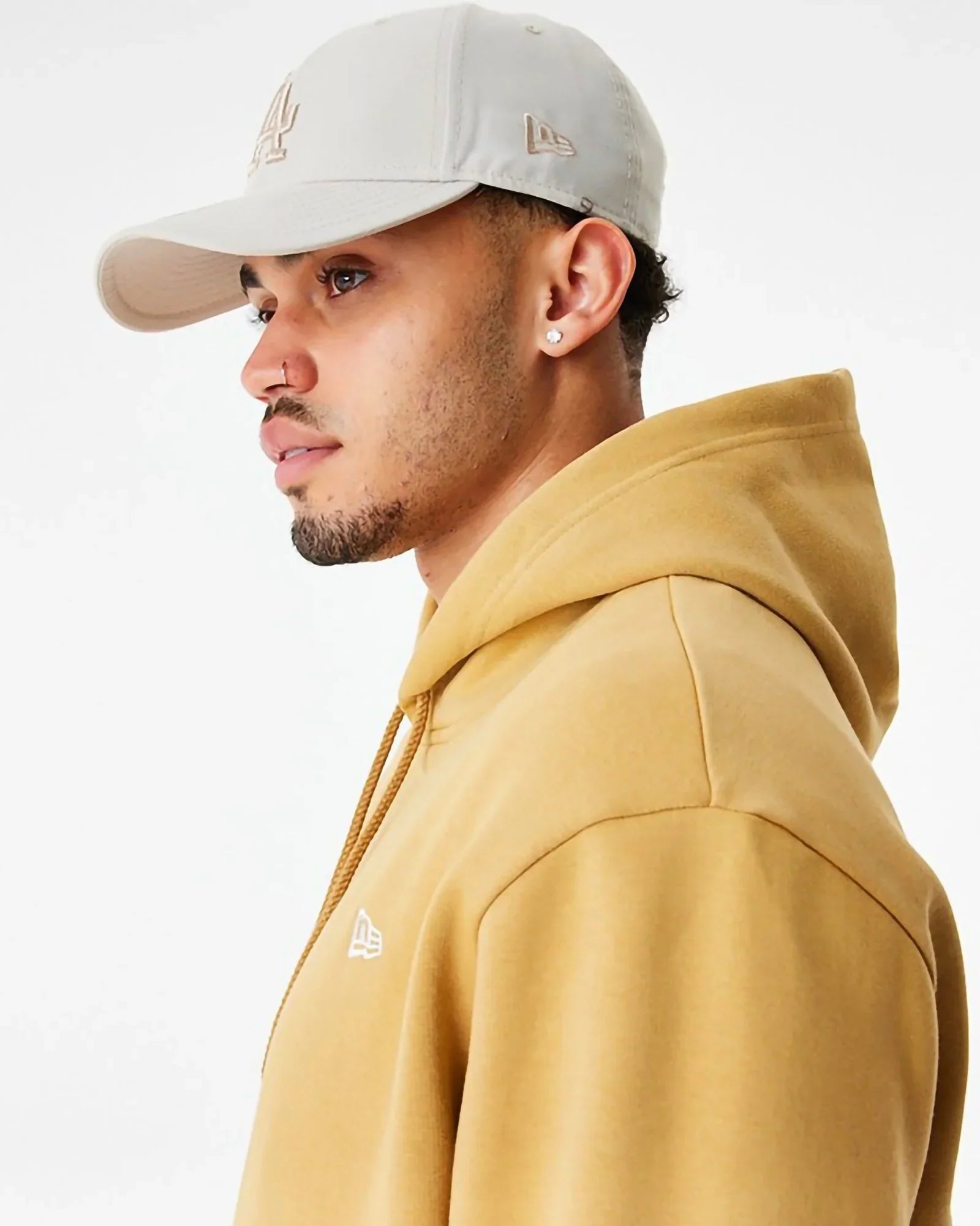 New Era Essentials Flag Hoody Light Brown