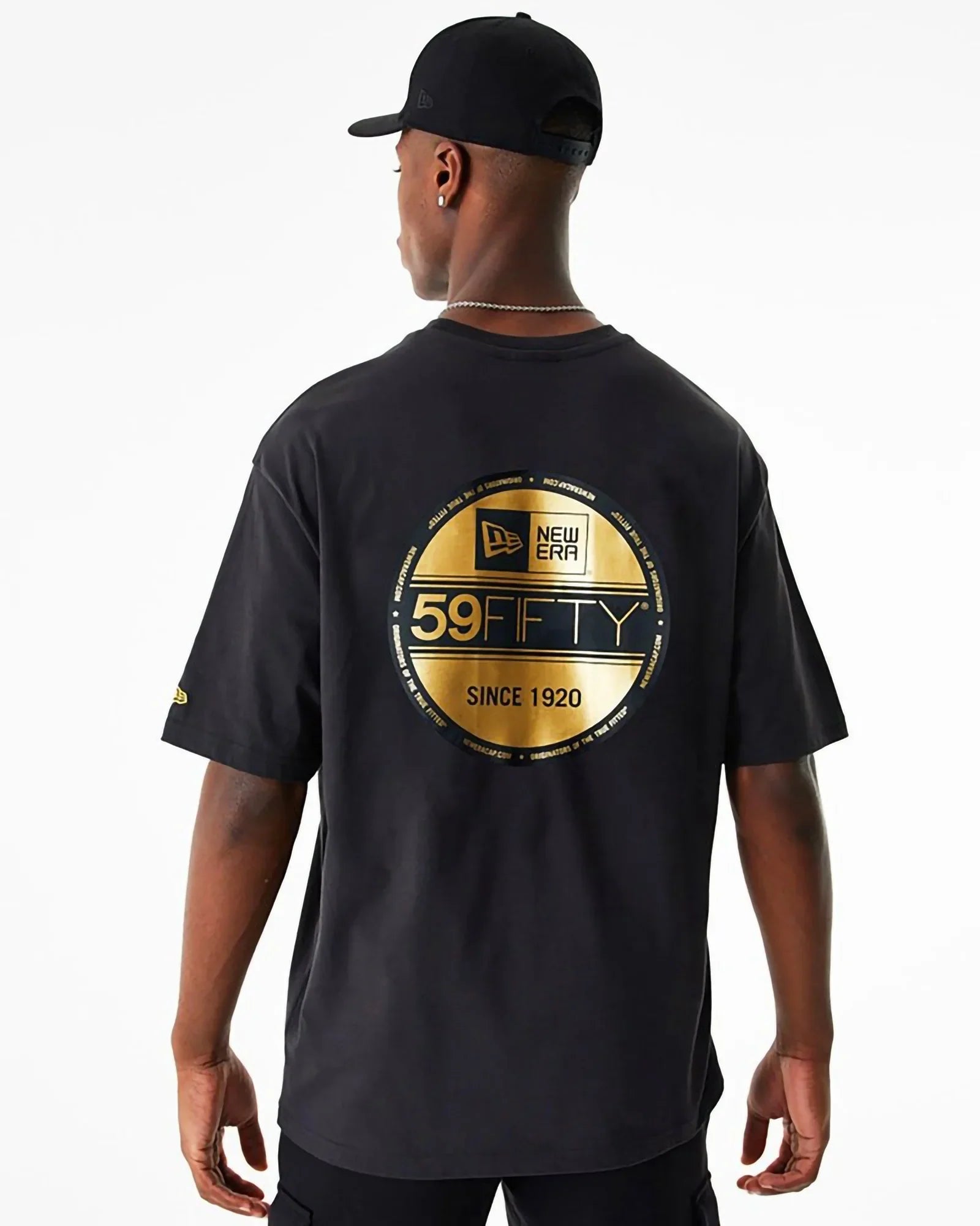 New Era Sticker Oversize Tee Black