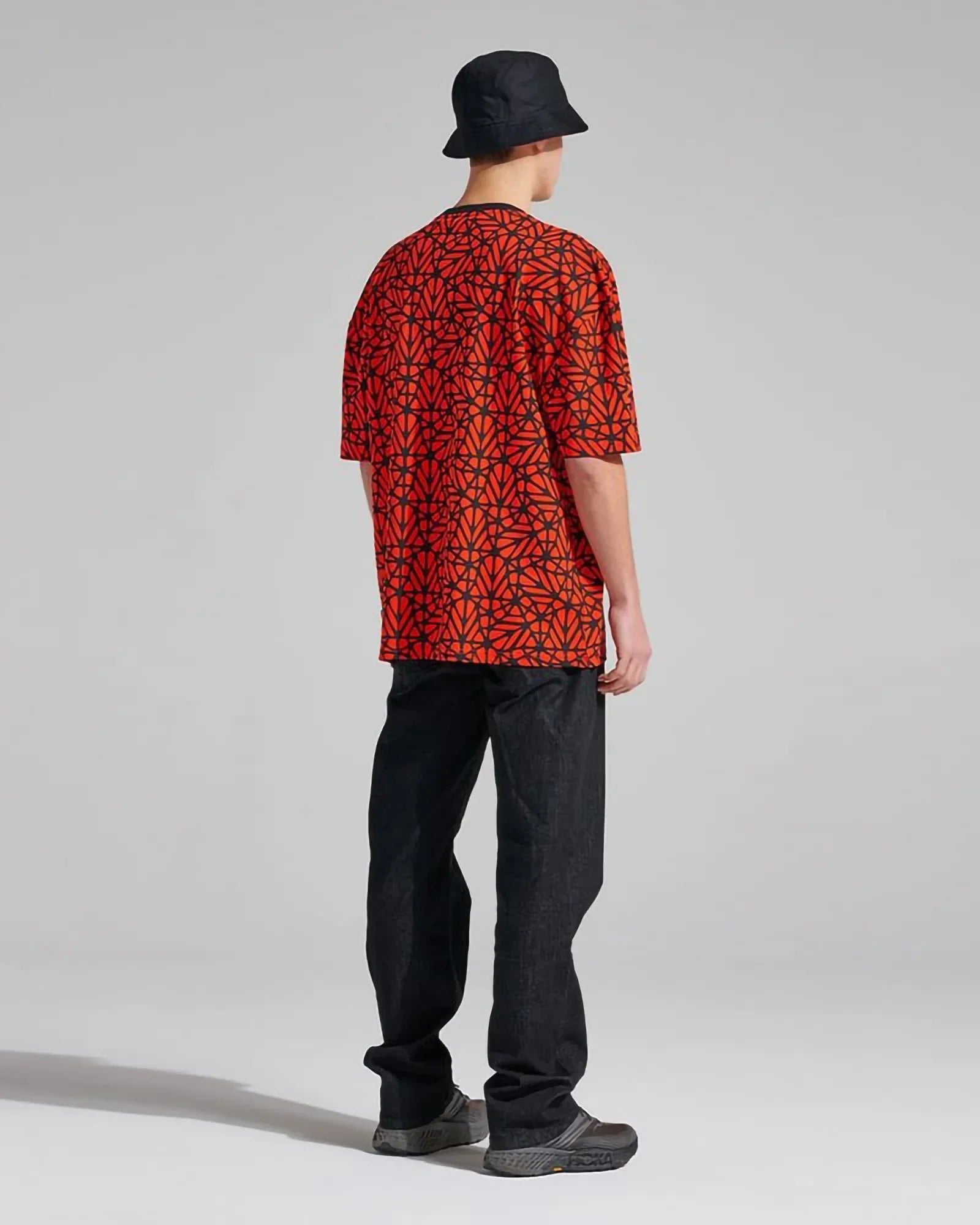 Dolly Noire Bosco Pattern Oversize T-shirt Red
