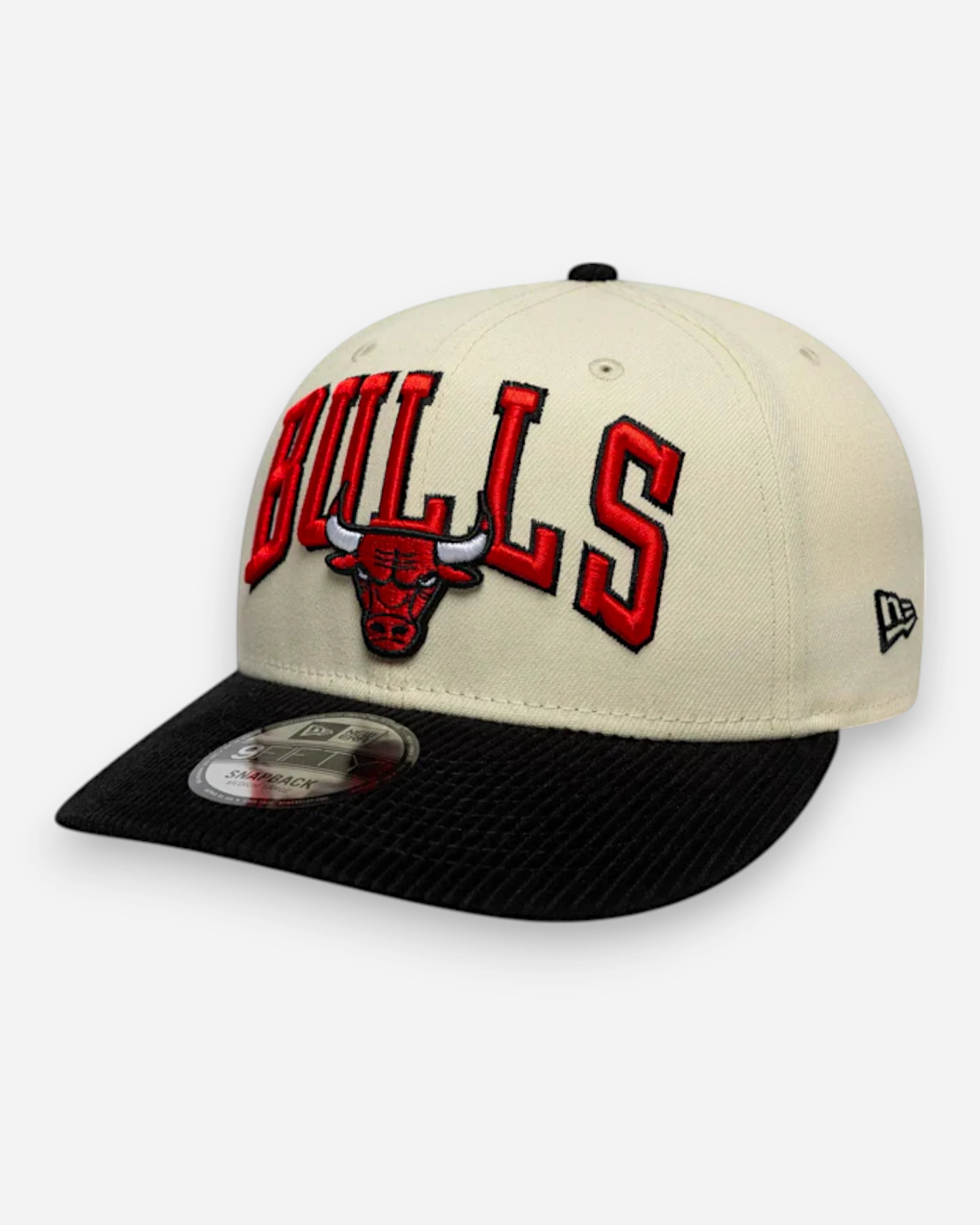 9FIFTY NBA Chicago Bulls NBA Cord Visor Snapback Adjustable Cap Cream