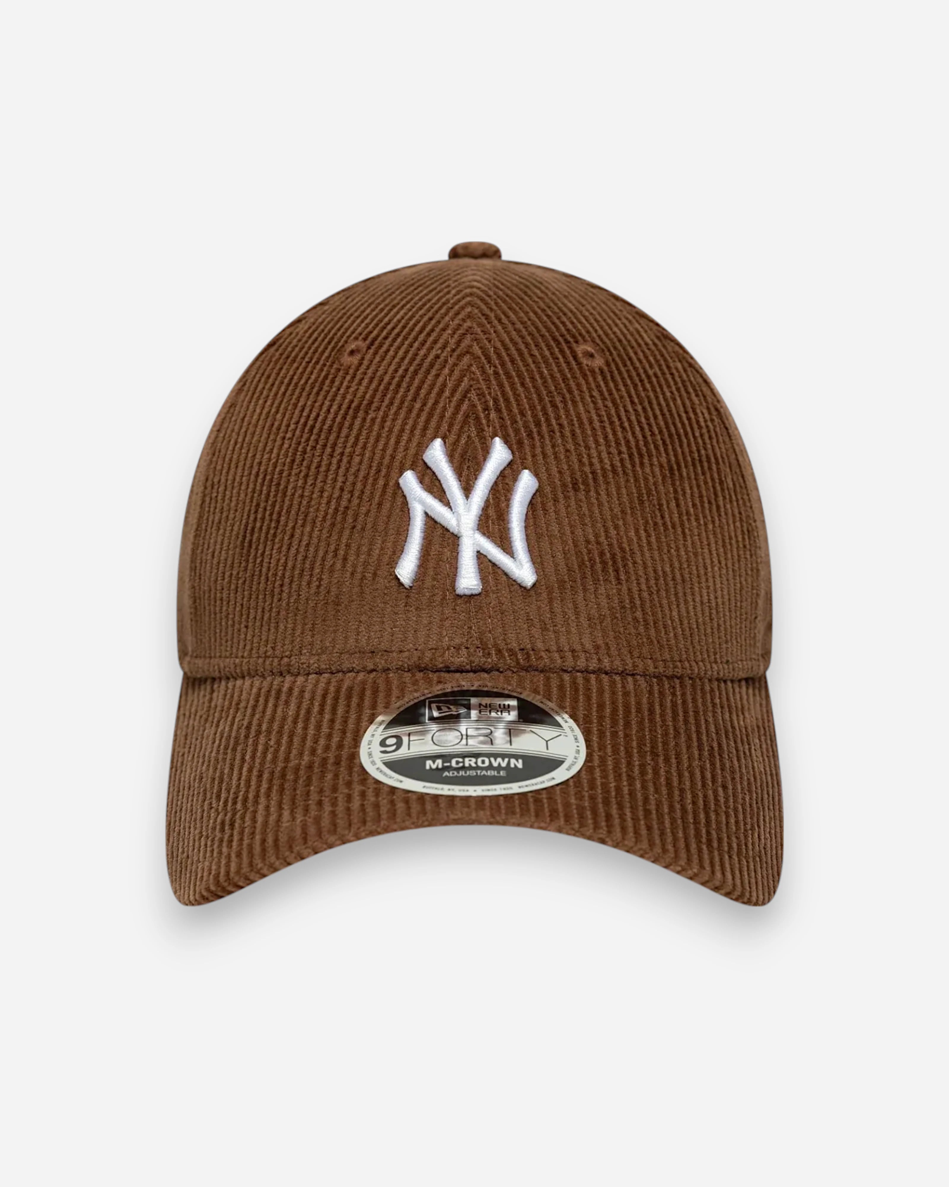 9FORTY New York Yankees MLB Cord M-Crown Adjustable Cap Brown