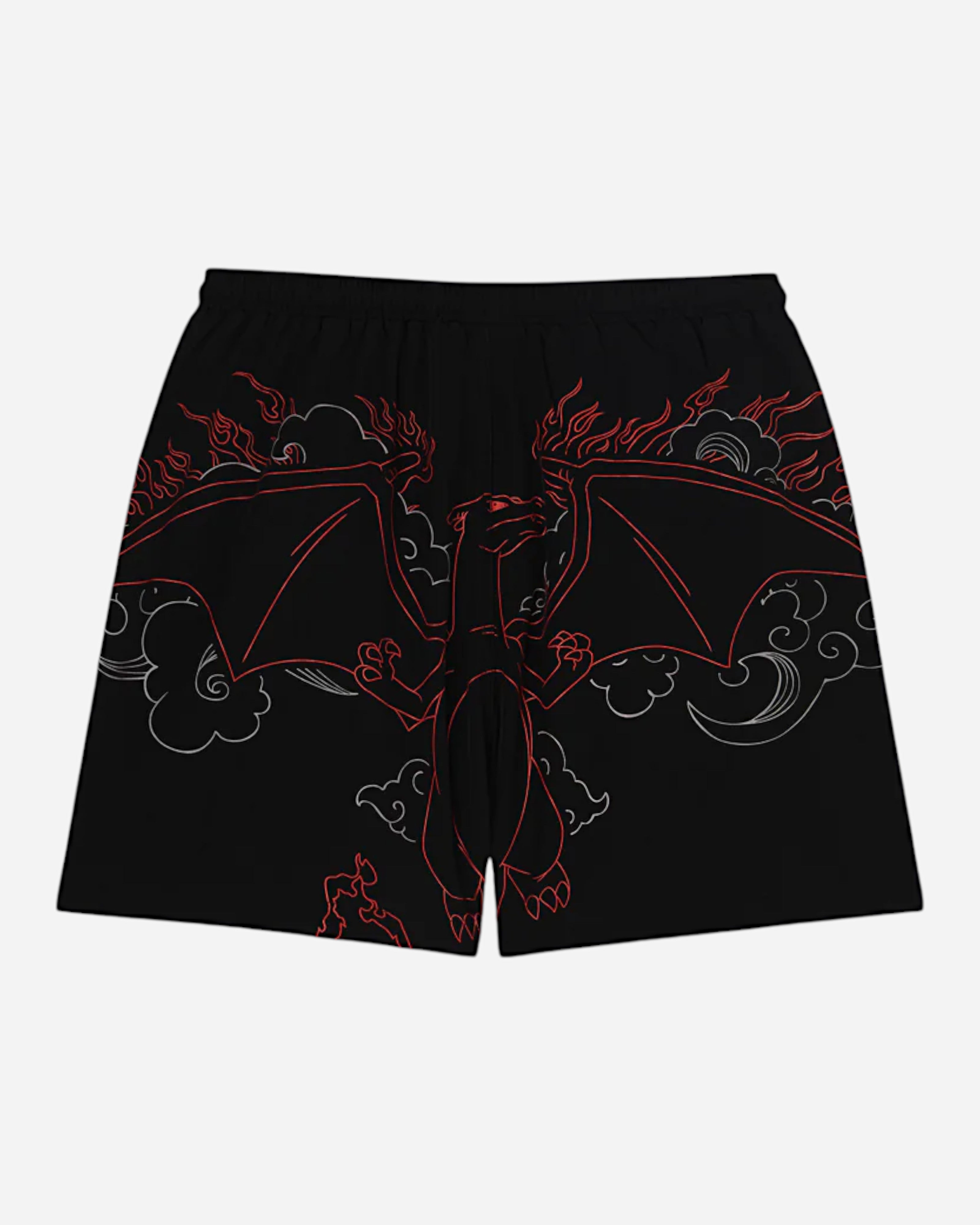 Dolly Noire Charizard Swimshorts Black