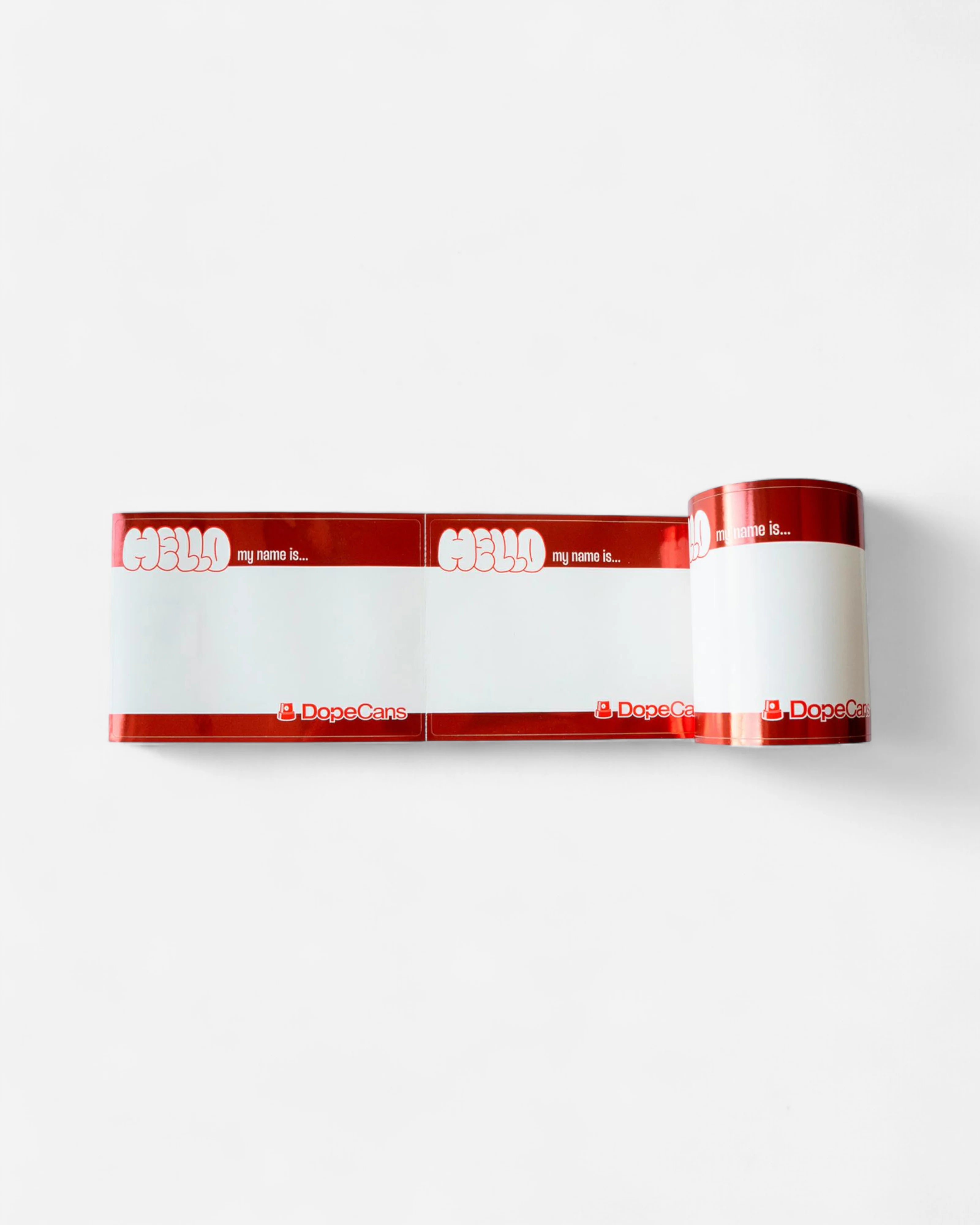 Hello My Name Is - Metallic Red Sticker Pack