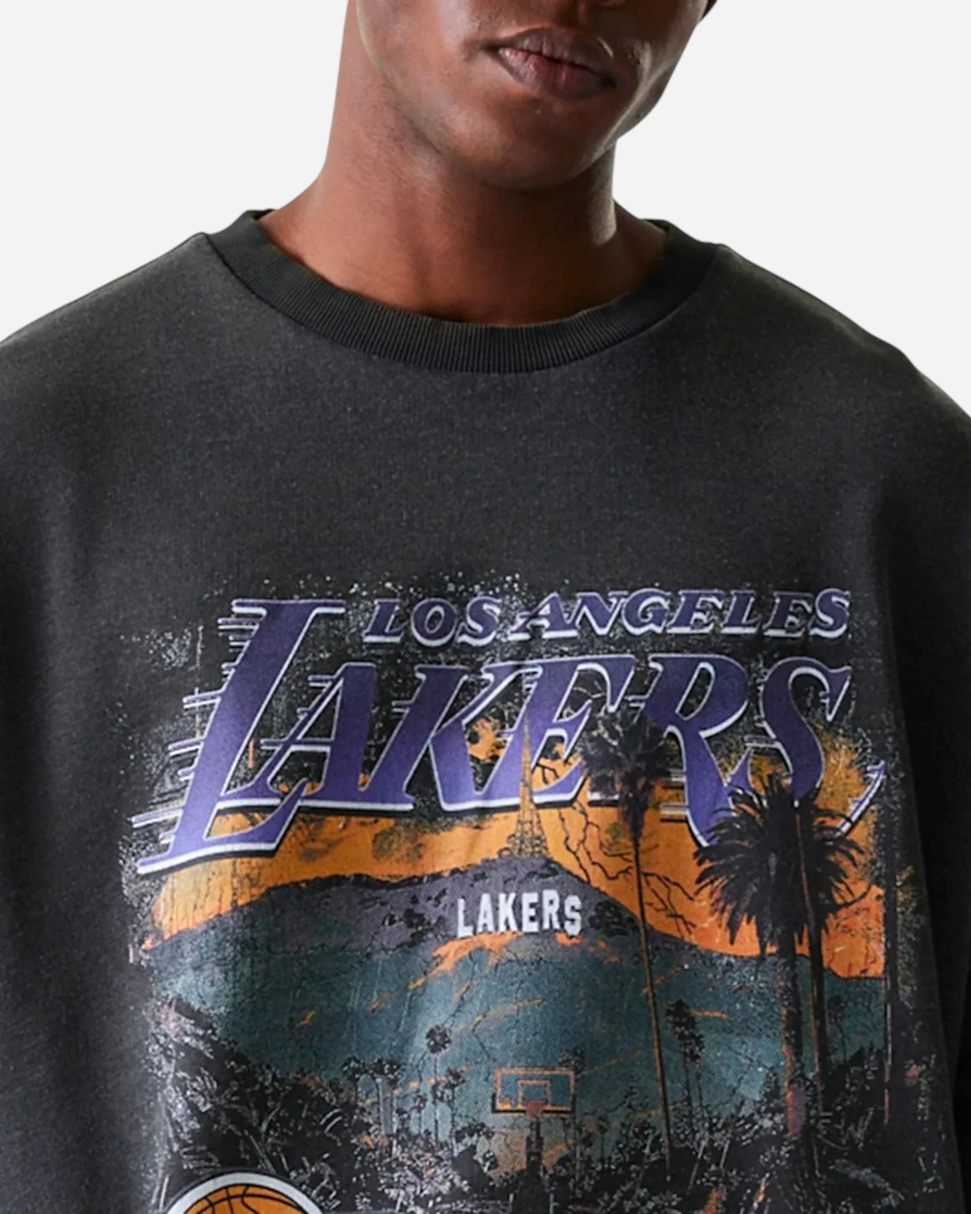 Oversized LA Lakers NBA Washed Graphic Sweatshirt