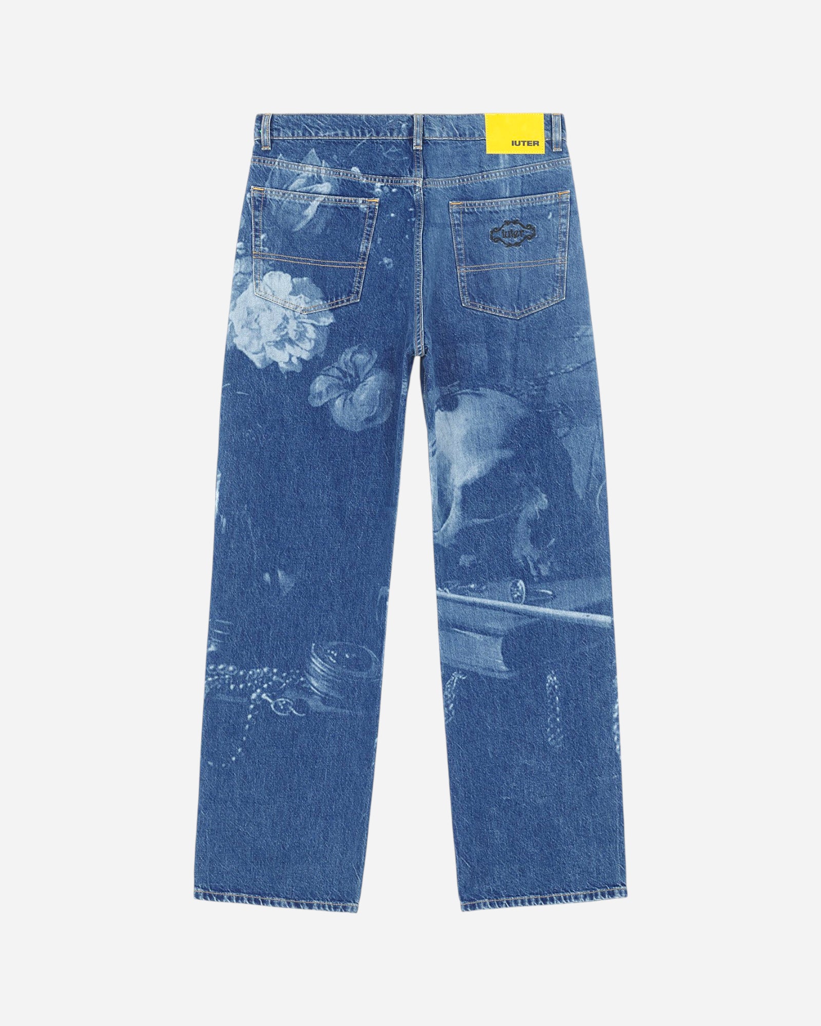 Iuter Still Life Loose Denim Pants Mediumblue