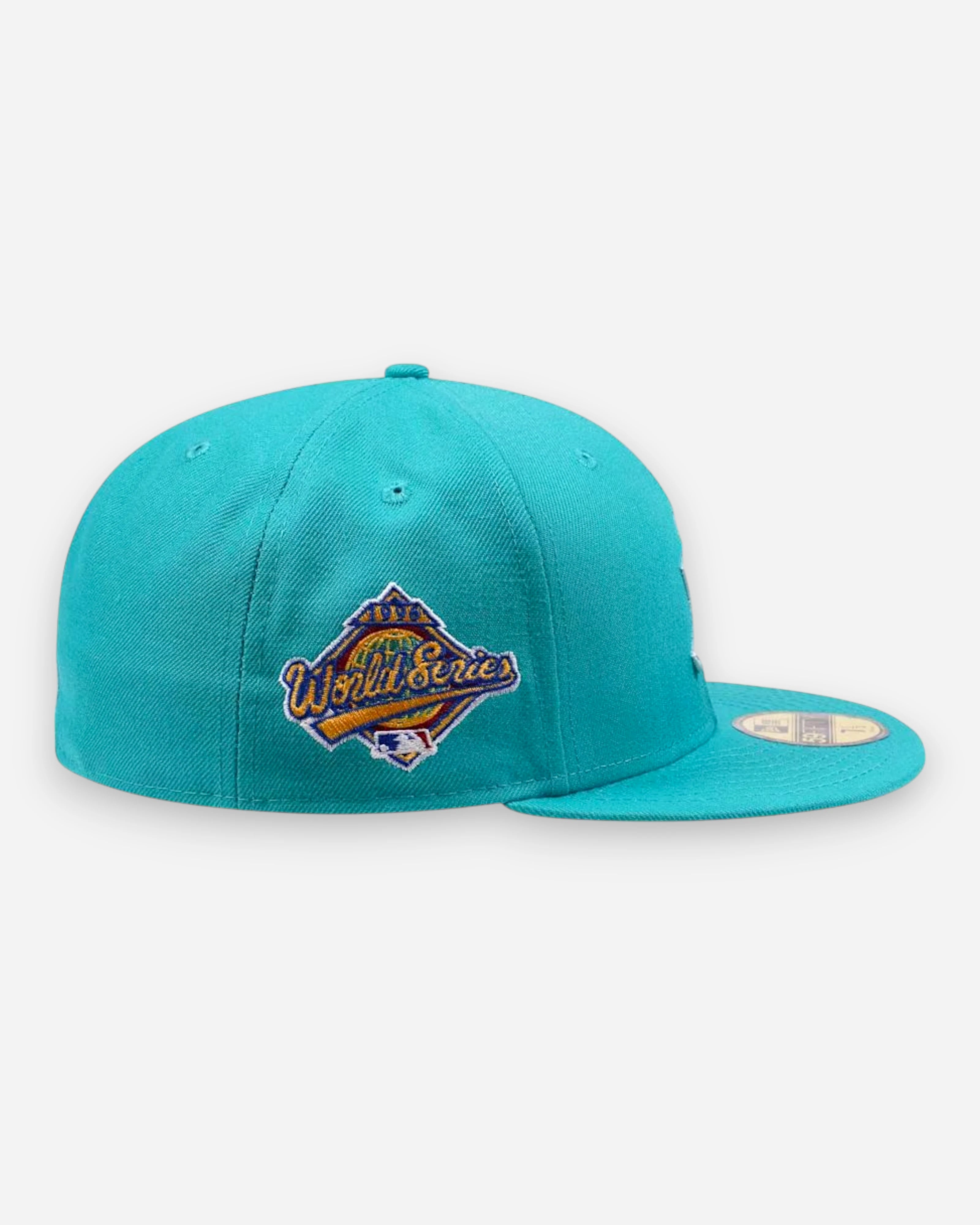 59FIFTY NY Yankees 1996 World Series Side Patch Teal / Pink