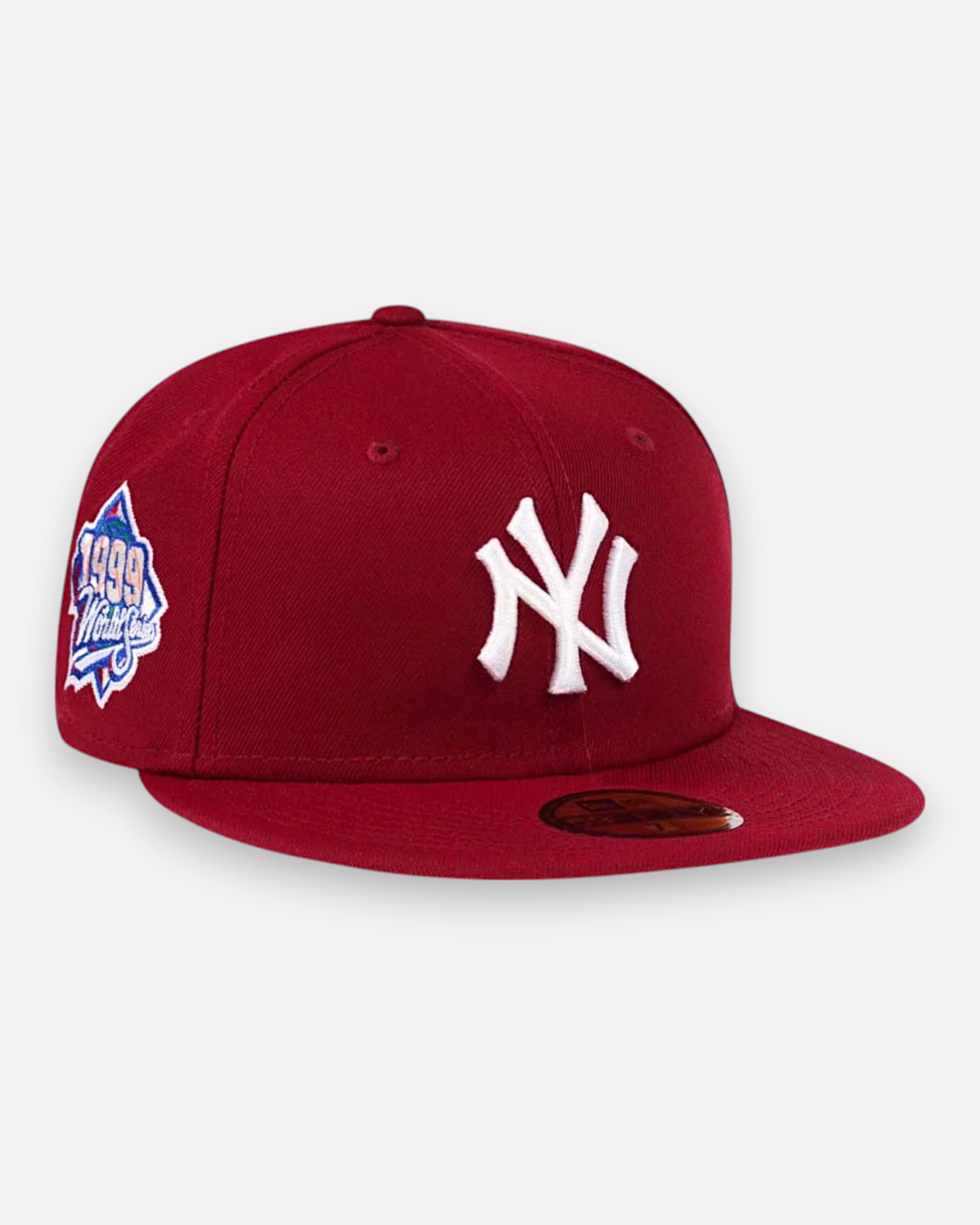 59FIFTY NY Yankees 1999 World Series Side Patch Cardinal Peach
