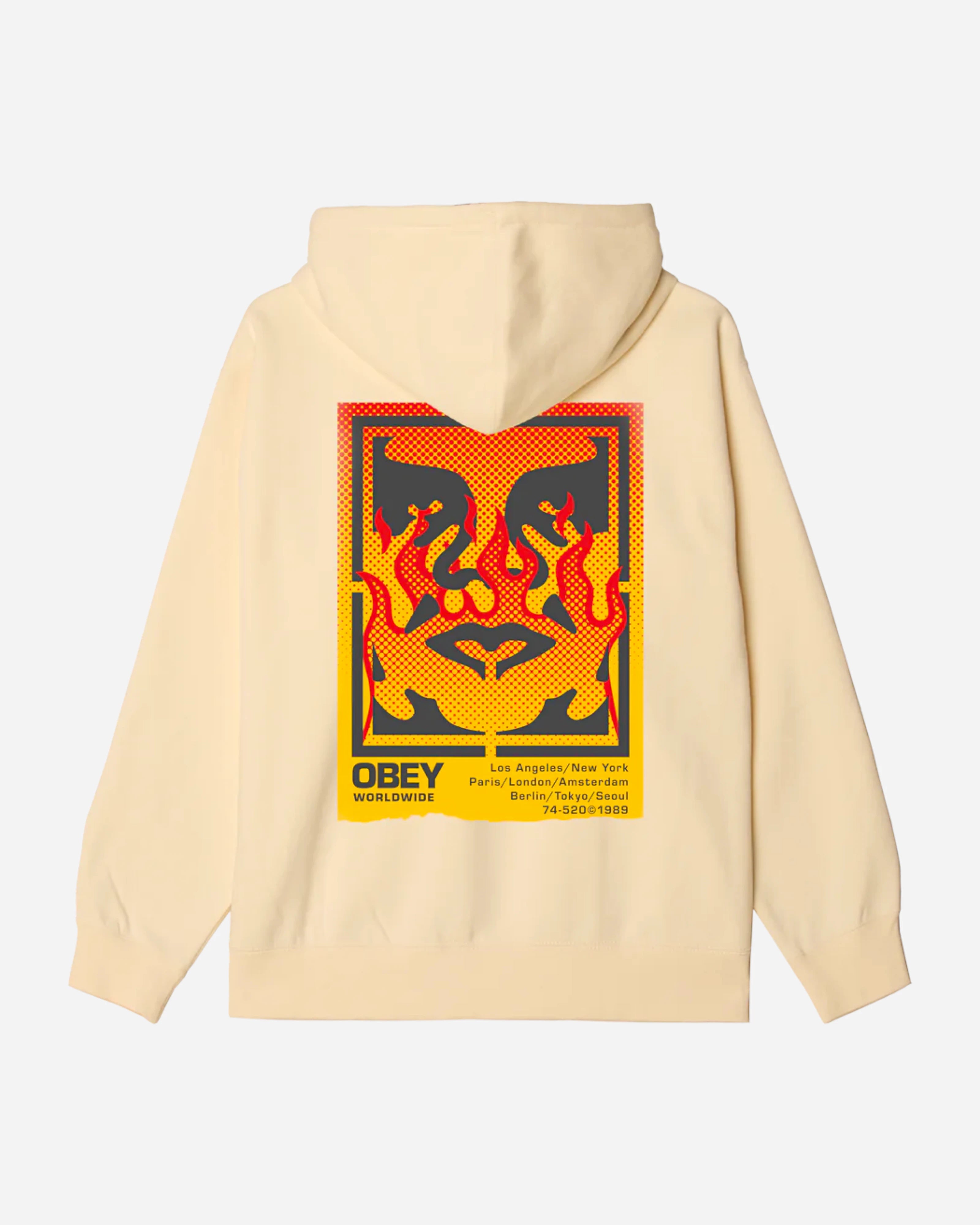 Obey Icon Stencil Flame Fleece