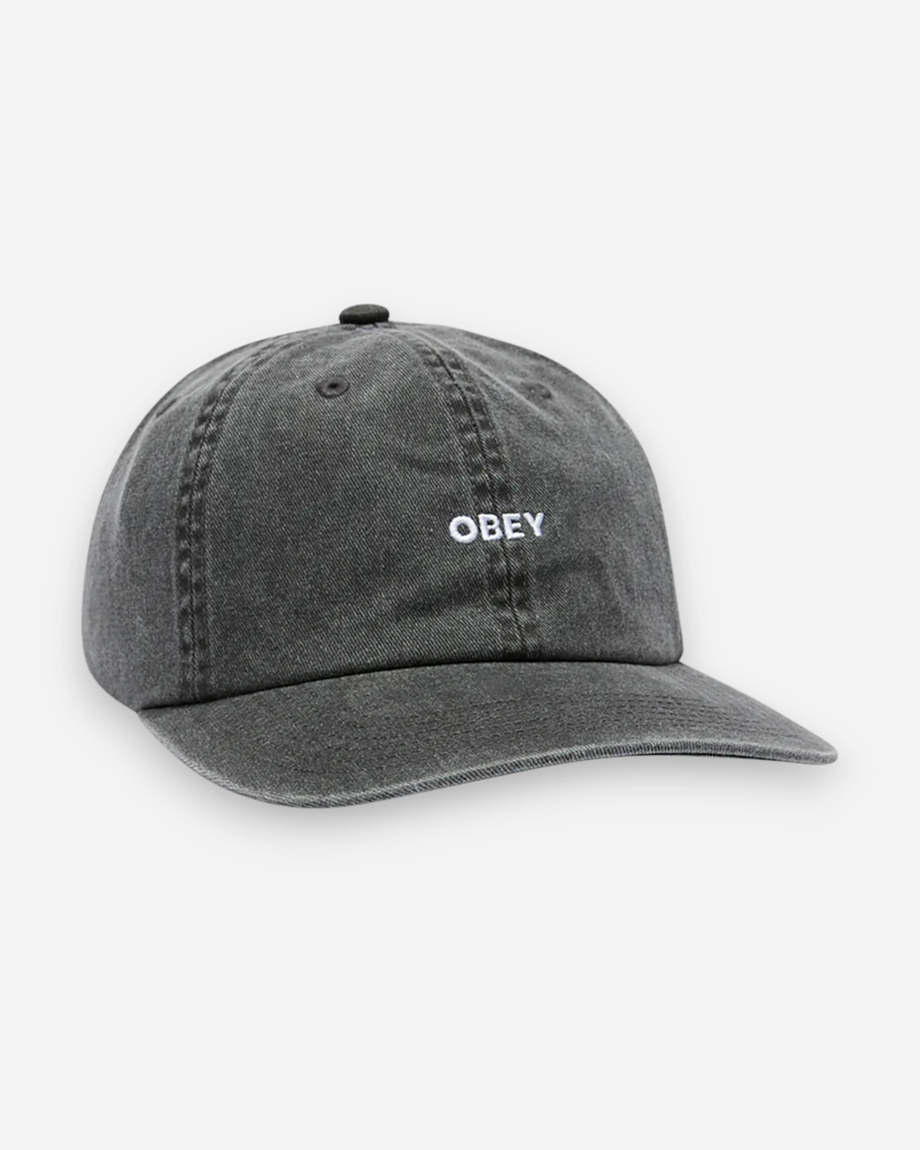 Pigment Bold 6 Panel Strapback Black