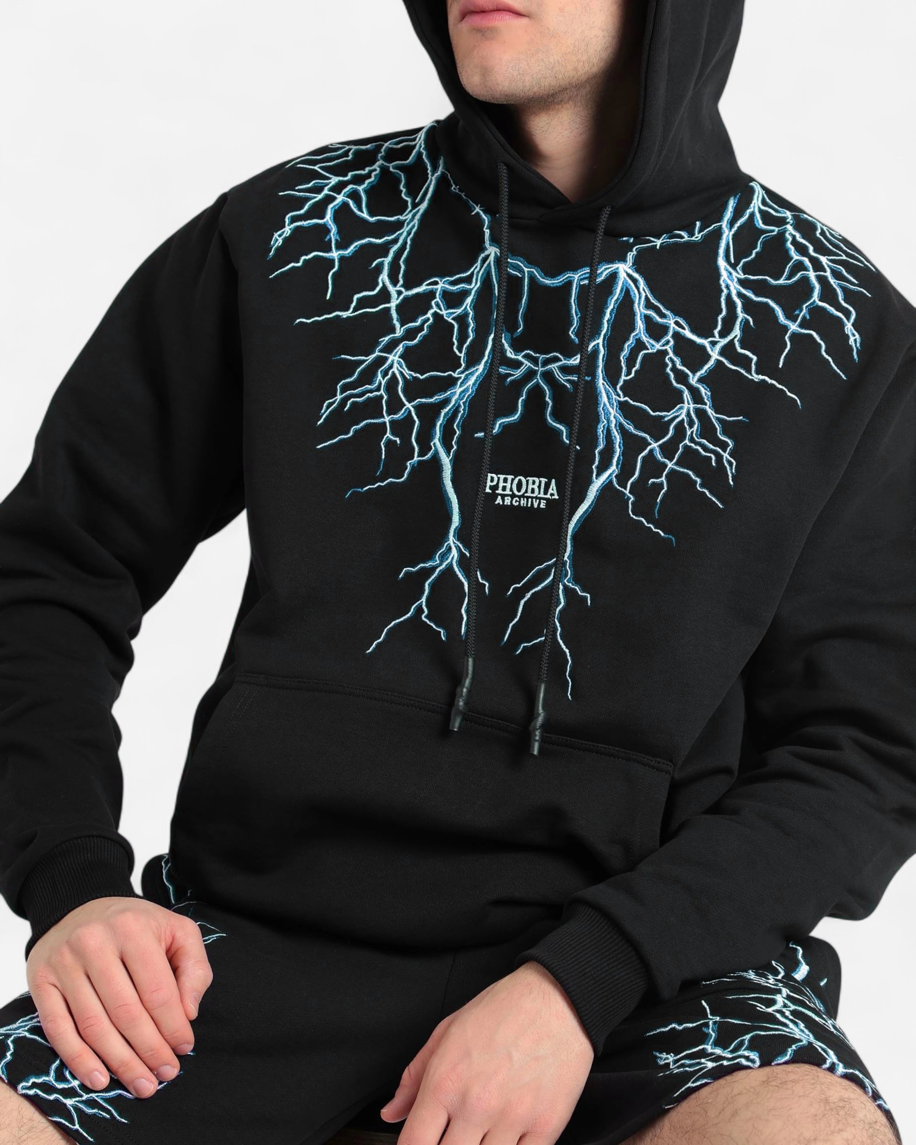 Embroidered Blue Lightning - PH0095LB