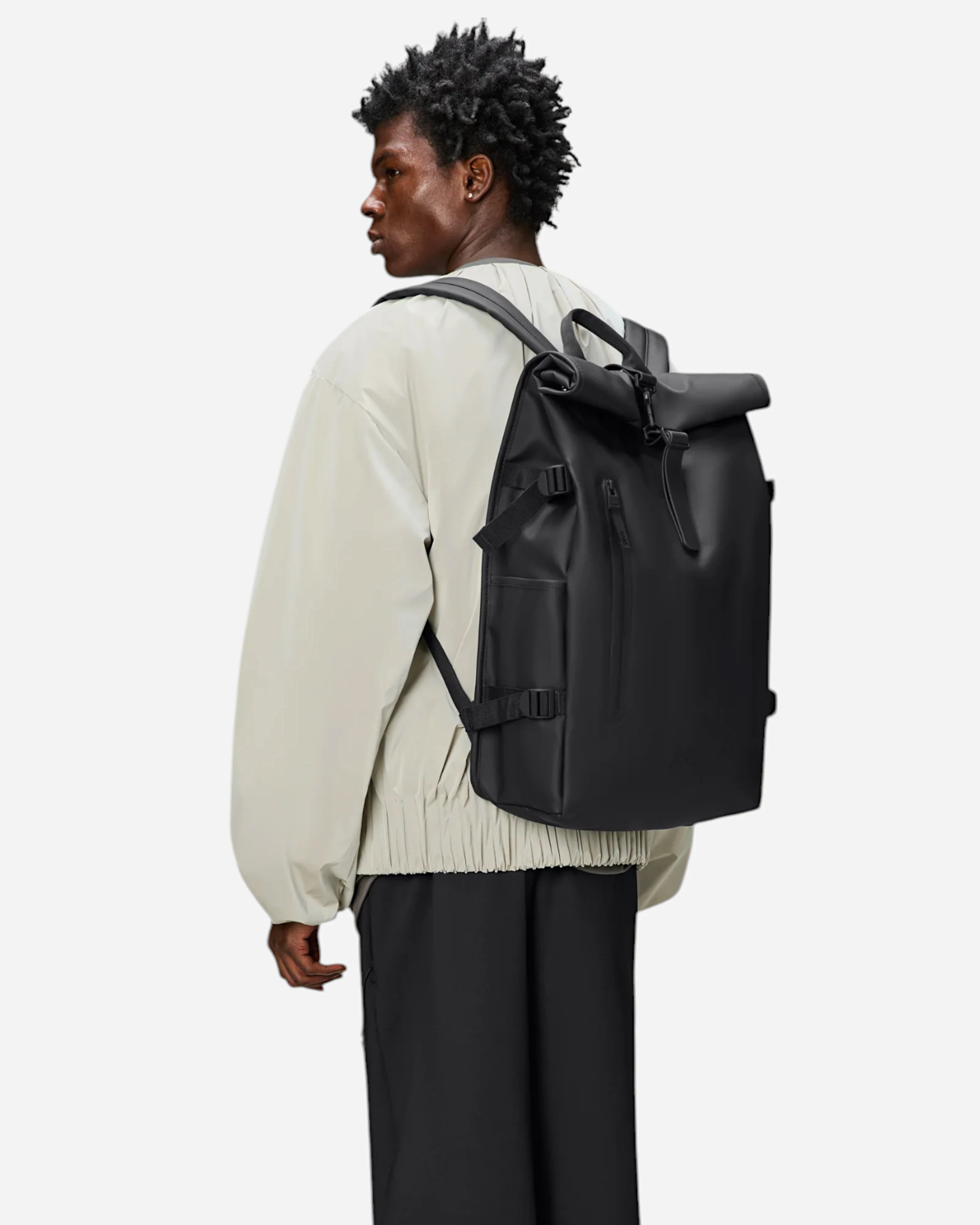 Rains Rolltop Rucksack Large Black