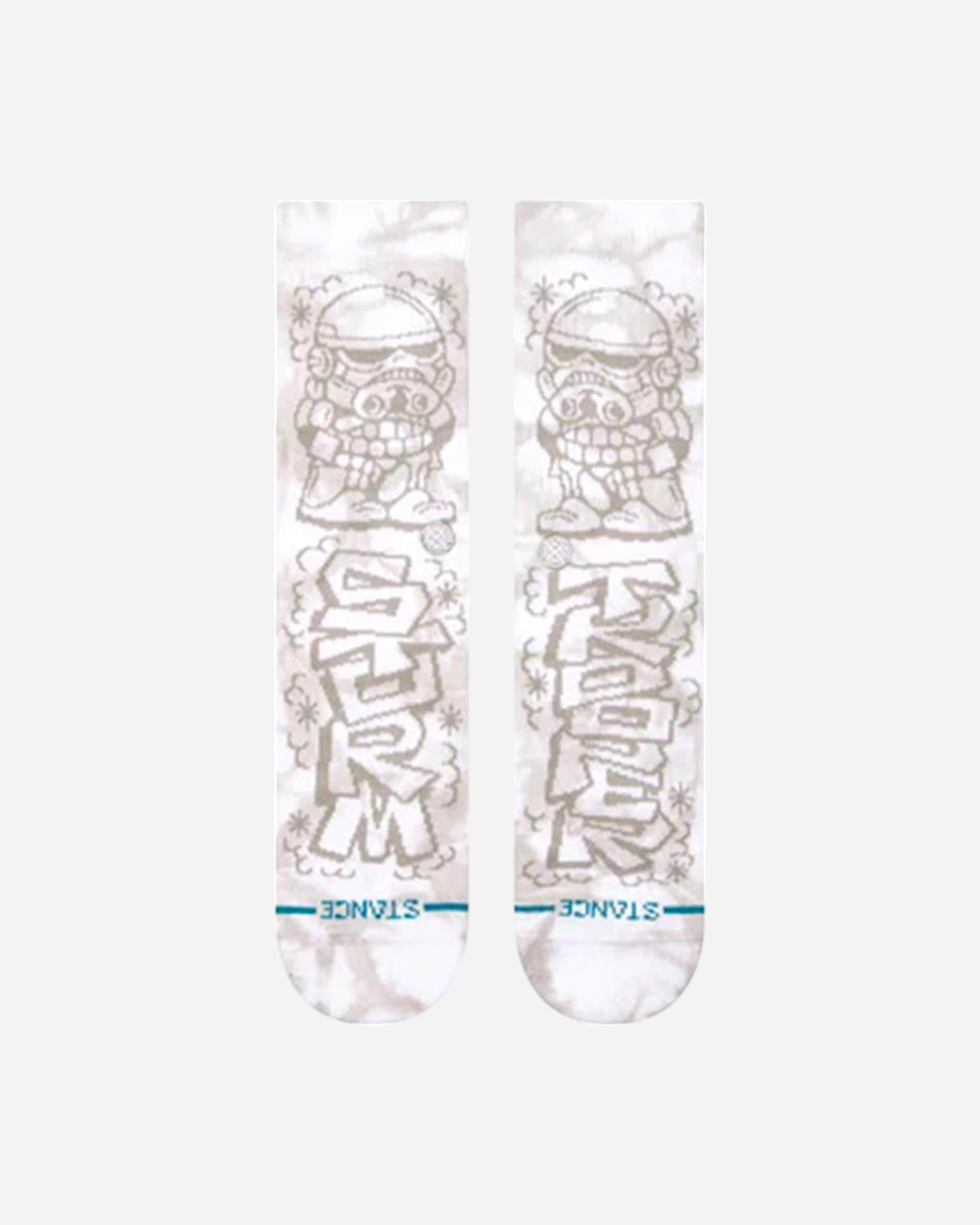 DJ Trooper Crew Sock White