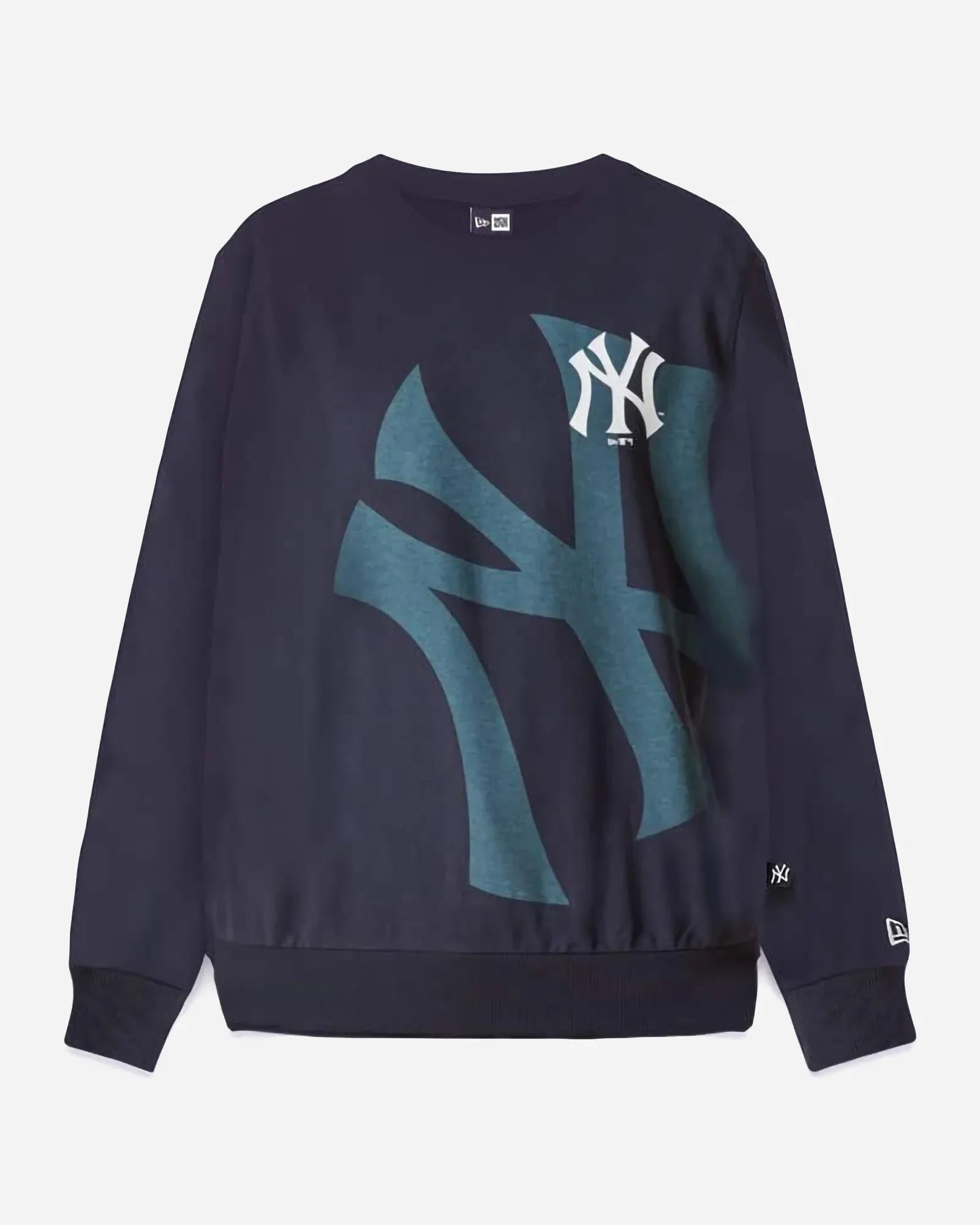 New Era Mlb Washed Pack Ny Yankees Graphic Crewneck Navy