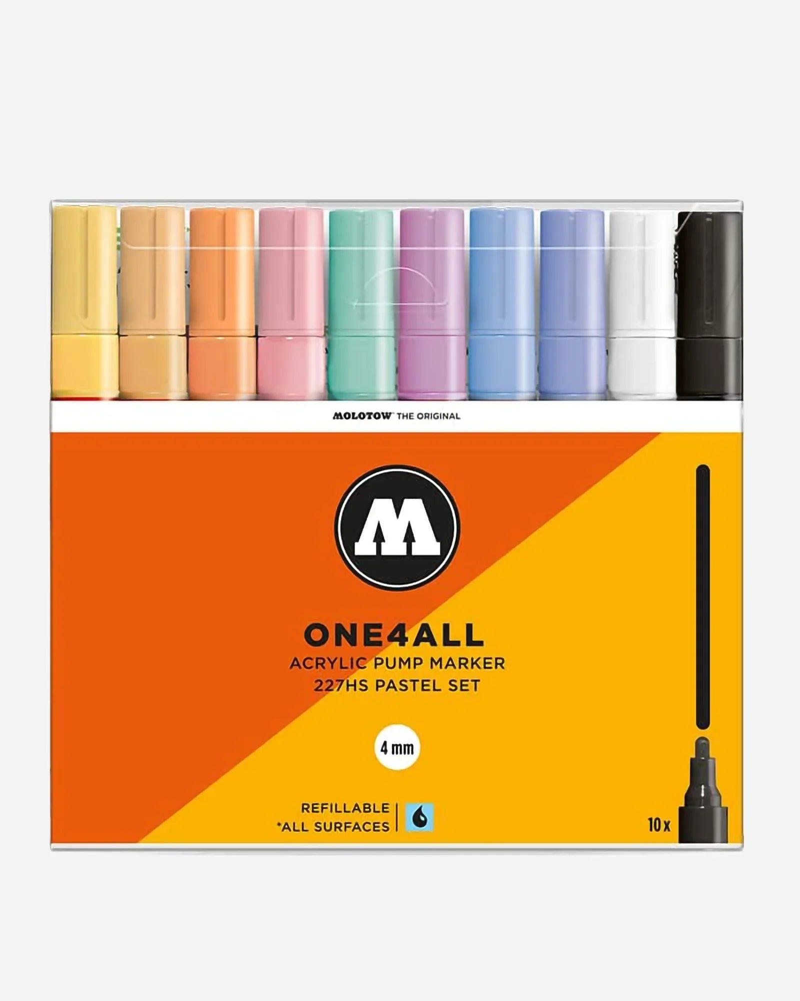 Molotow -  One 4 All 227 Hs 4mm 10x Marker Pastel Kit