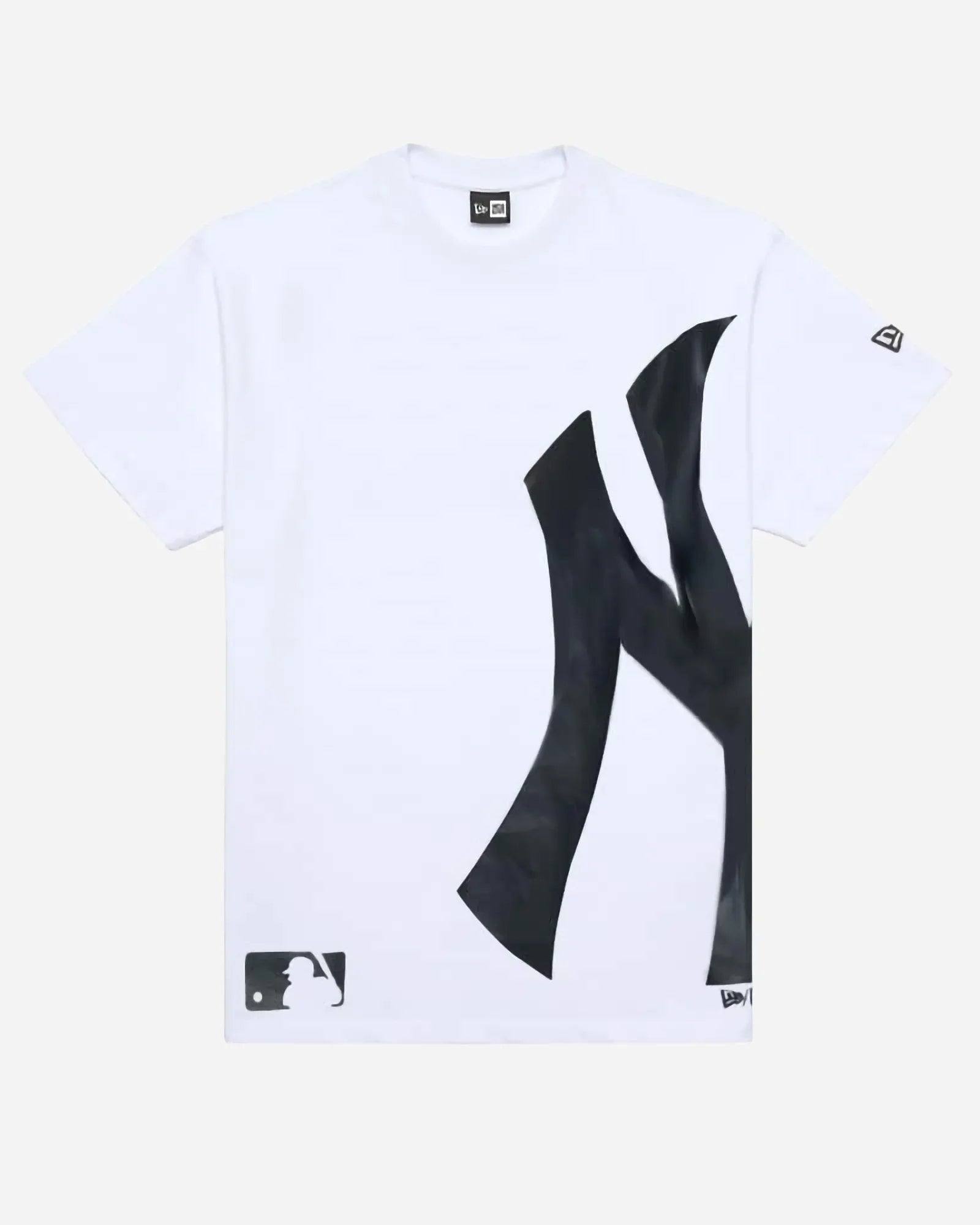 New Era Mlb Ny Yankees Half Logo Oversize Tee White Black