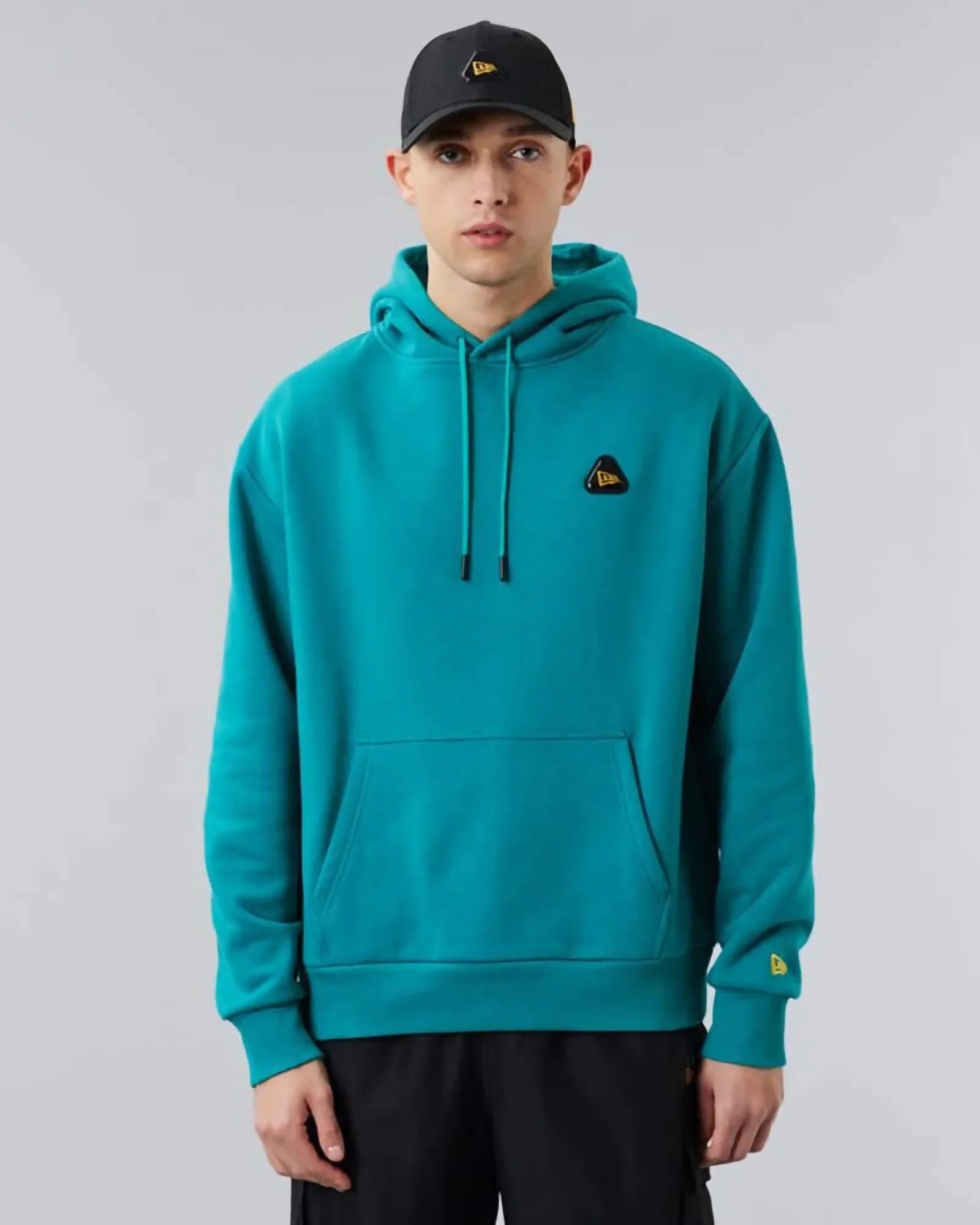 New Era Rubber Patch Oversize Hoodie Aqua