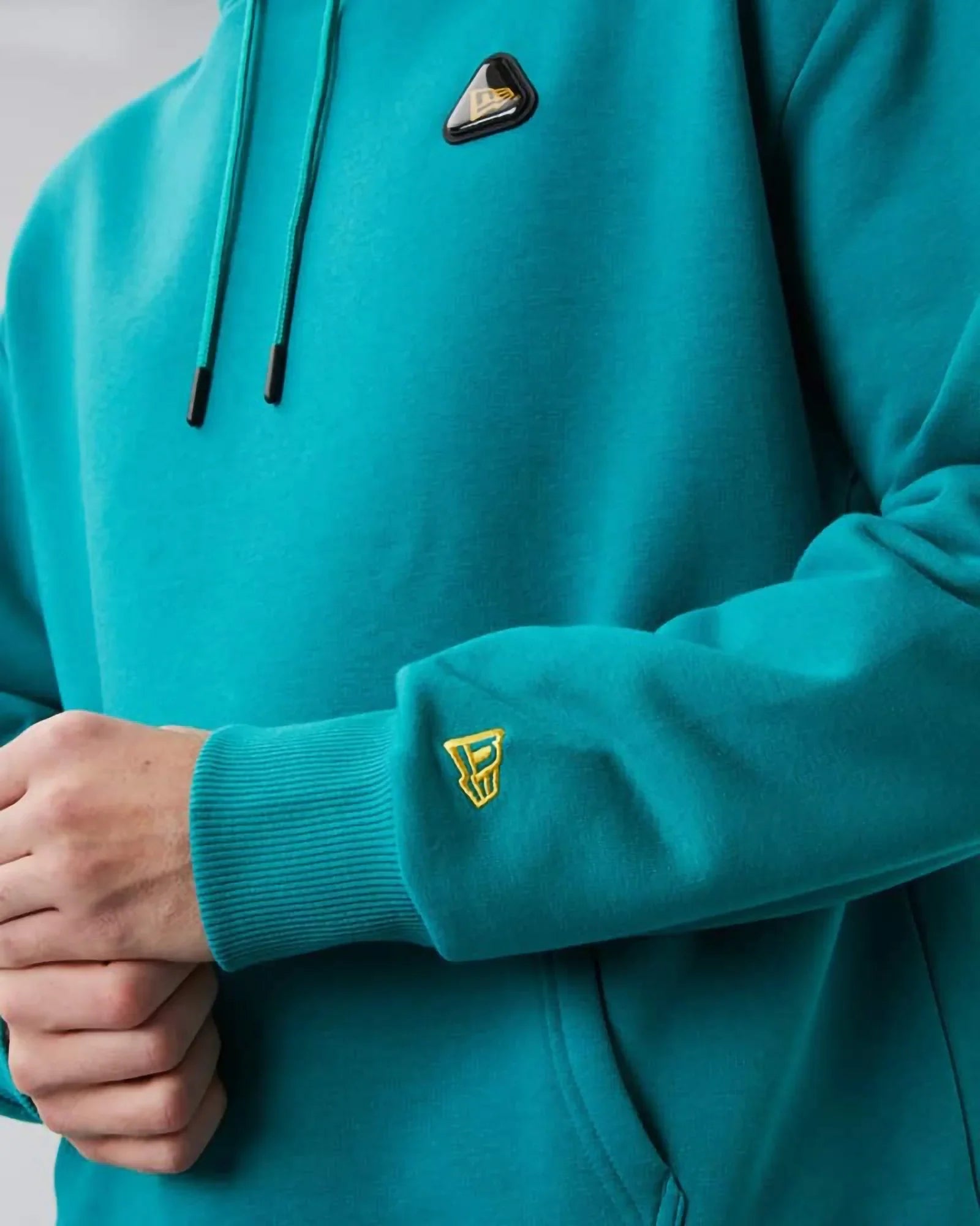 New Era Rubber Patch Oversize Hoodie Aqua