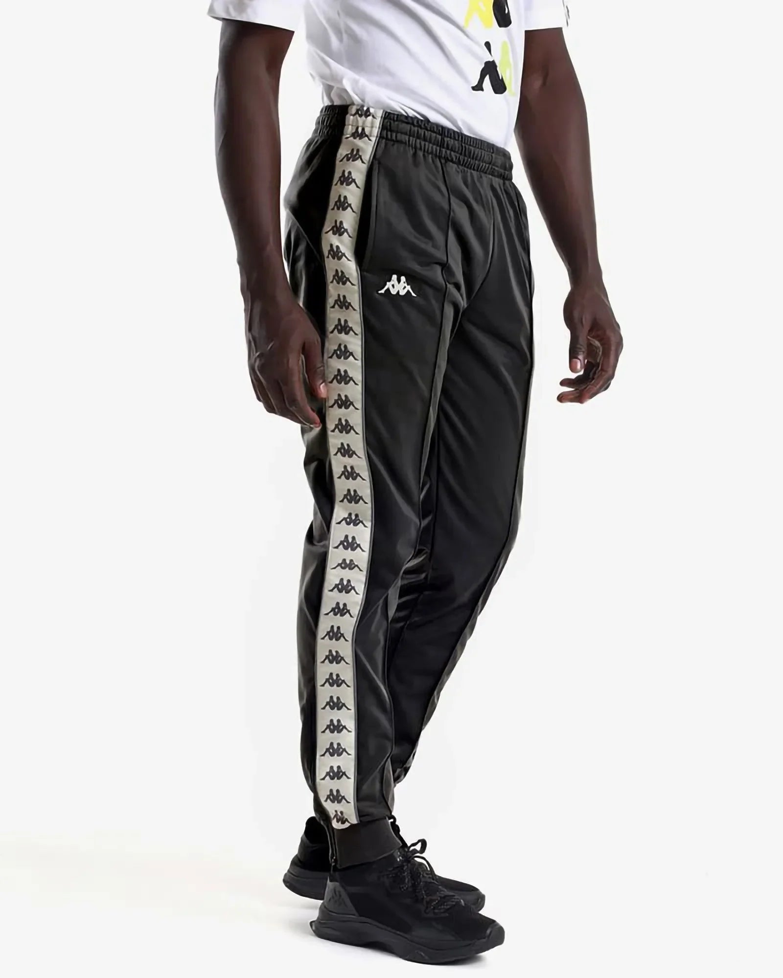 Kappa - 222 Banda Rastoria Slim Sweatpants Black White