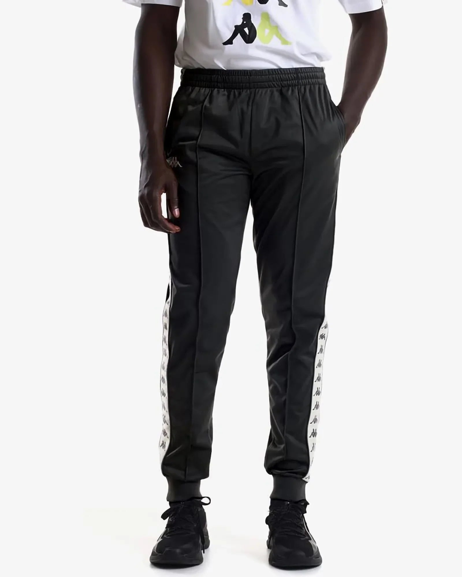 Kappa - 222 Banda Rastoria Slim Sweatpants Black White