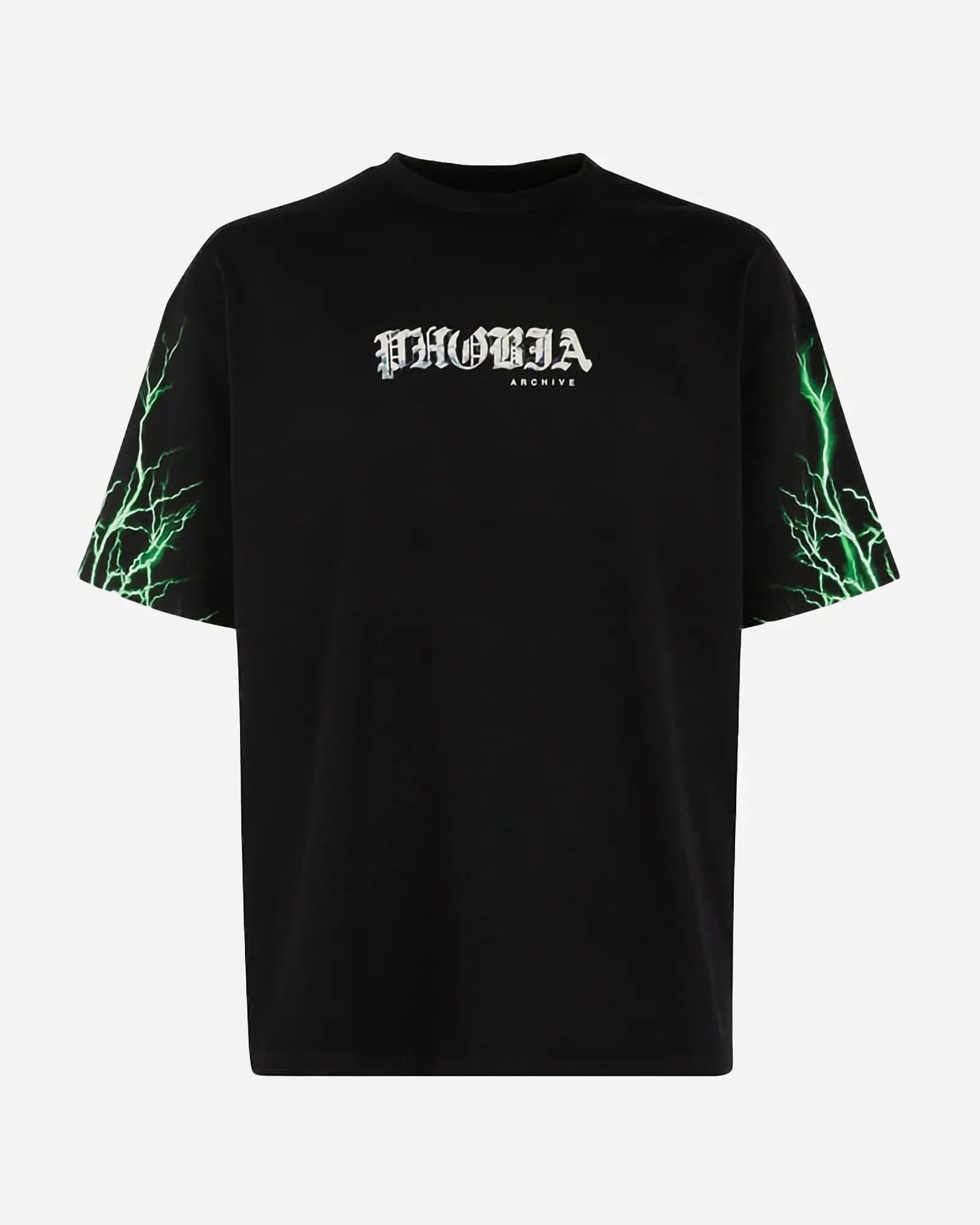 Phobia Green Lightning Black Tee