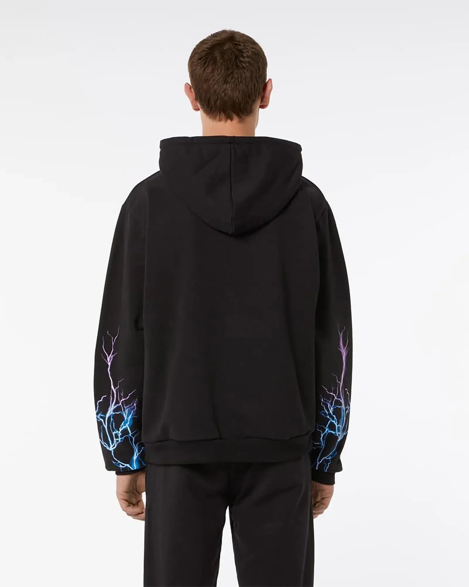 Phobia Blue And Purple Lightning Black Hoodie