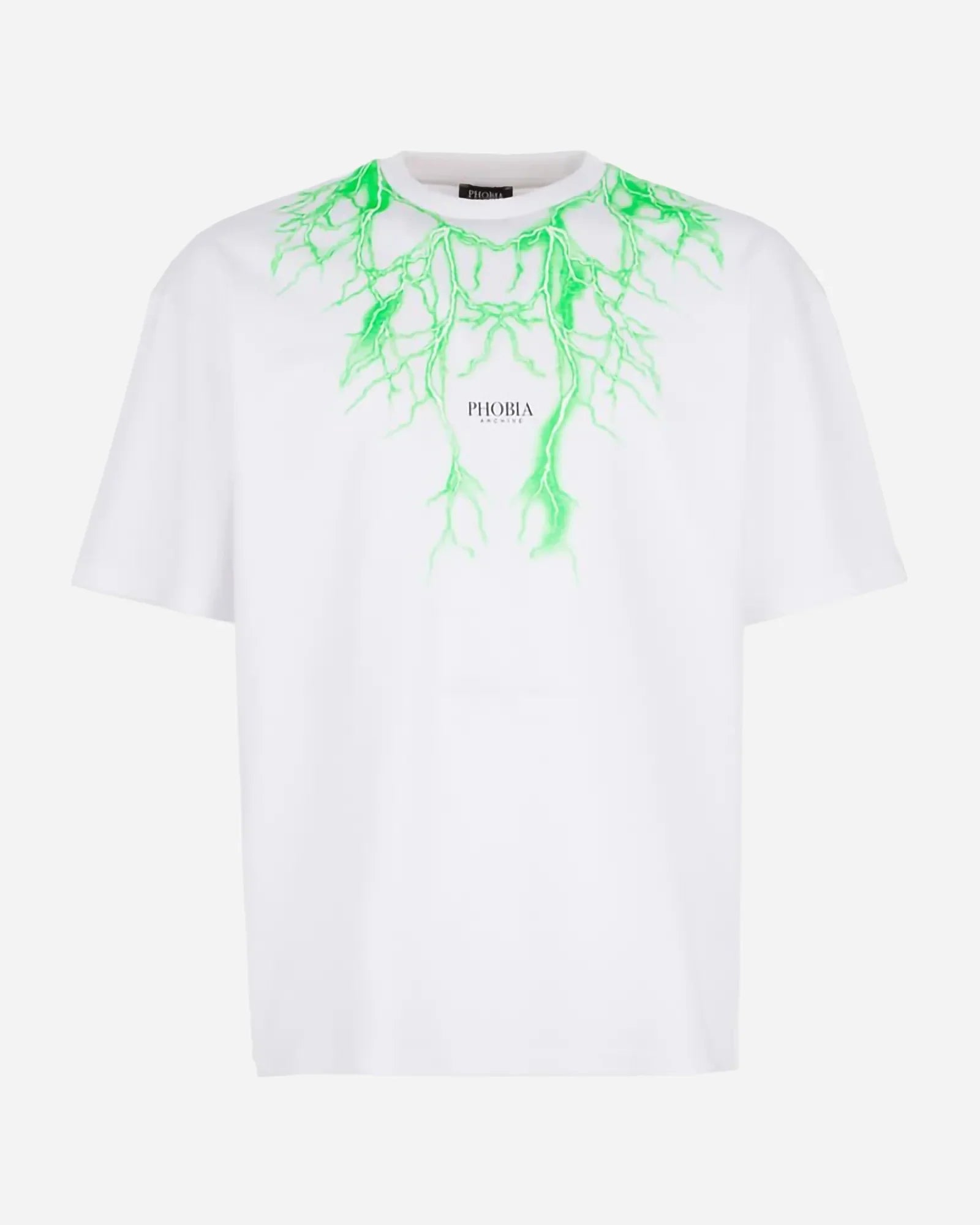 Phobia Fluo Green Lightning White Tee