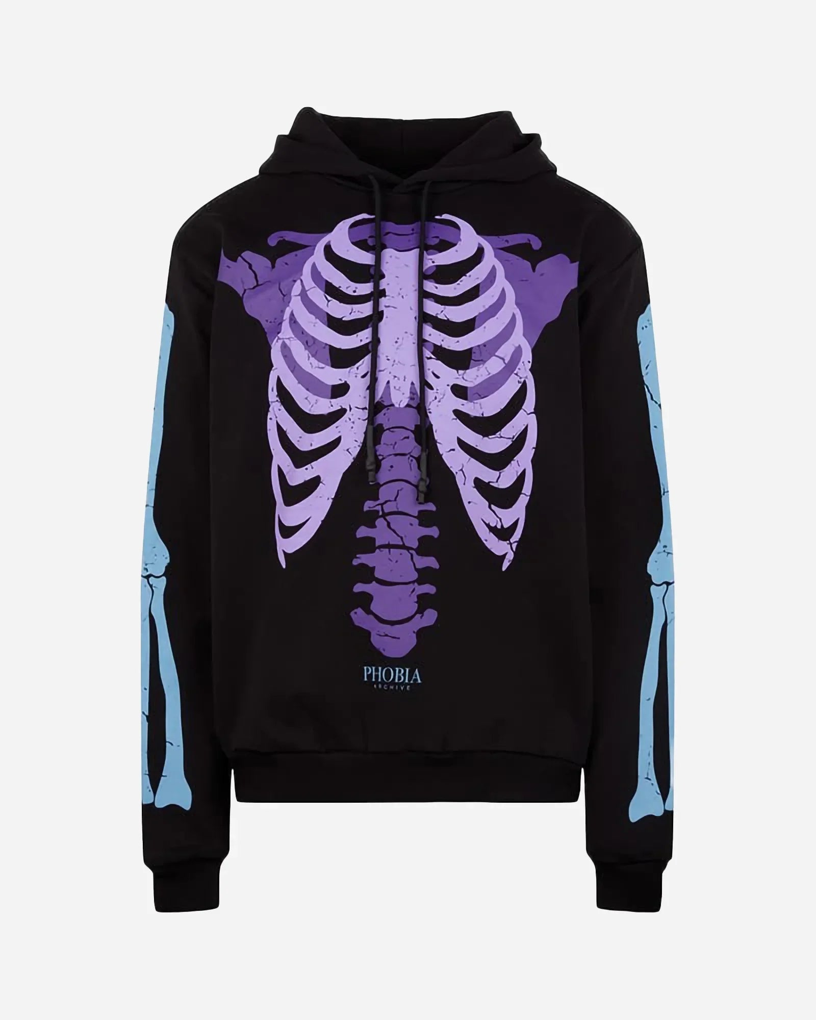 Phobia Purple Lightning Grey Hoodie