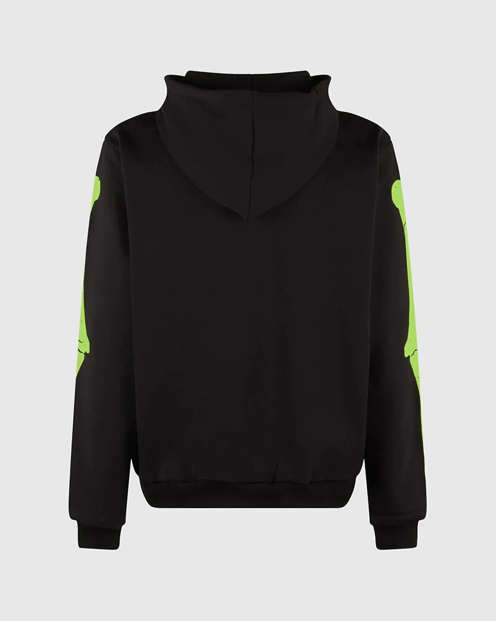 Phobia Light Green Bones Black Hoodie