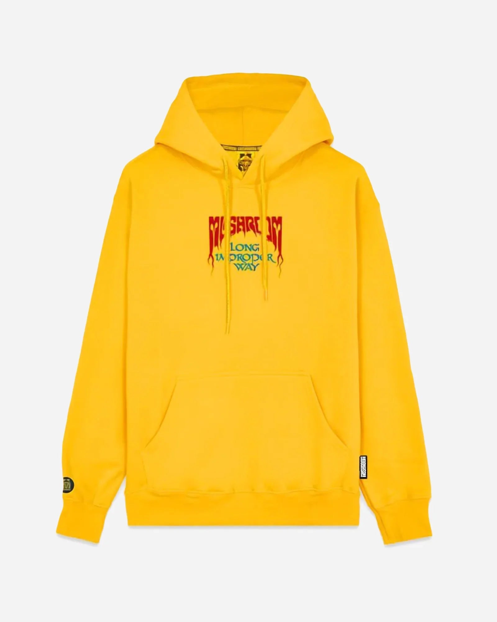 Mushroom Long Improper Way Hoodie Yellow