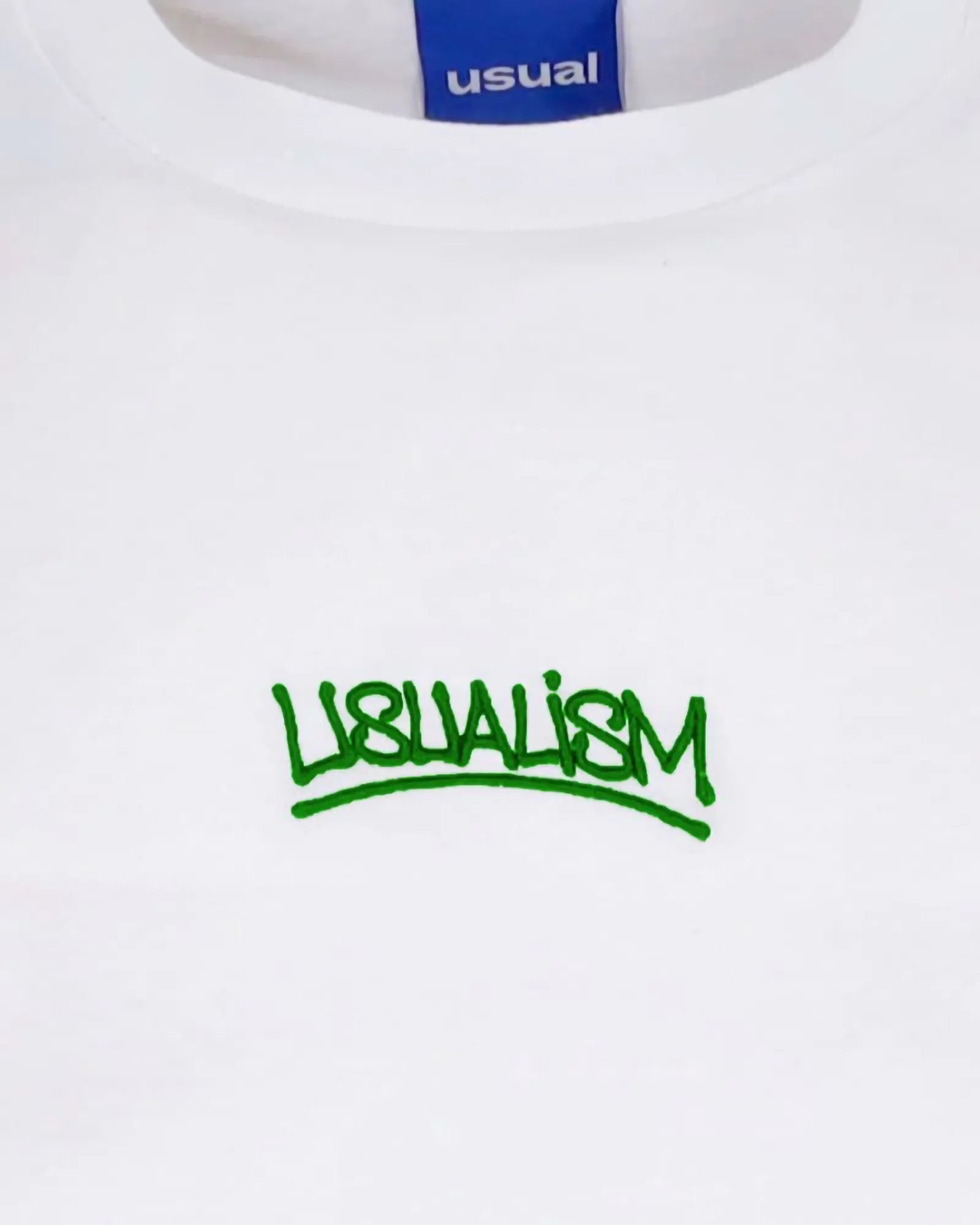 Usual Usualism Embroidery T-shirt White