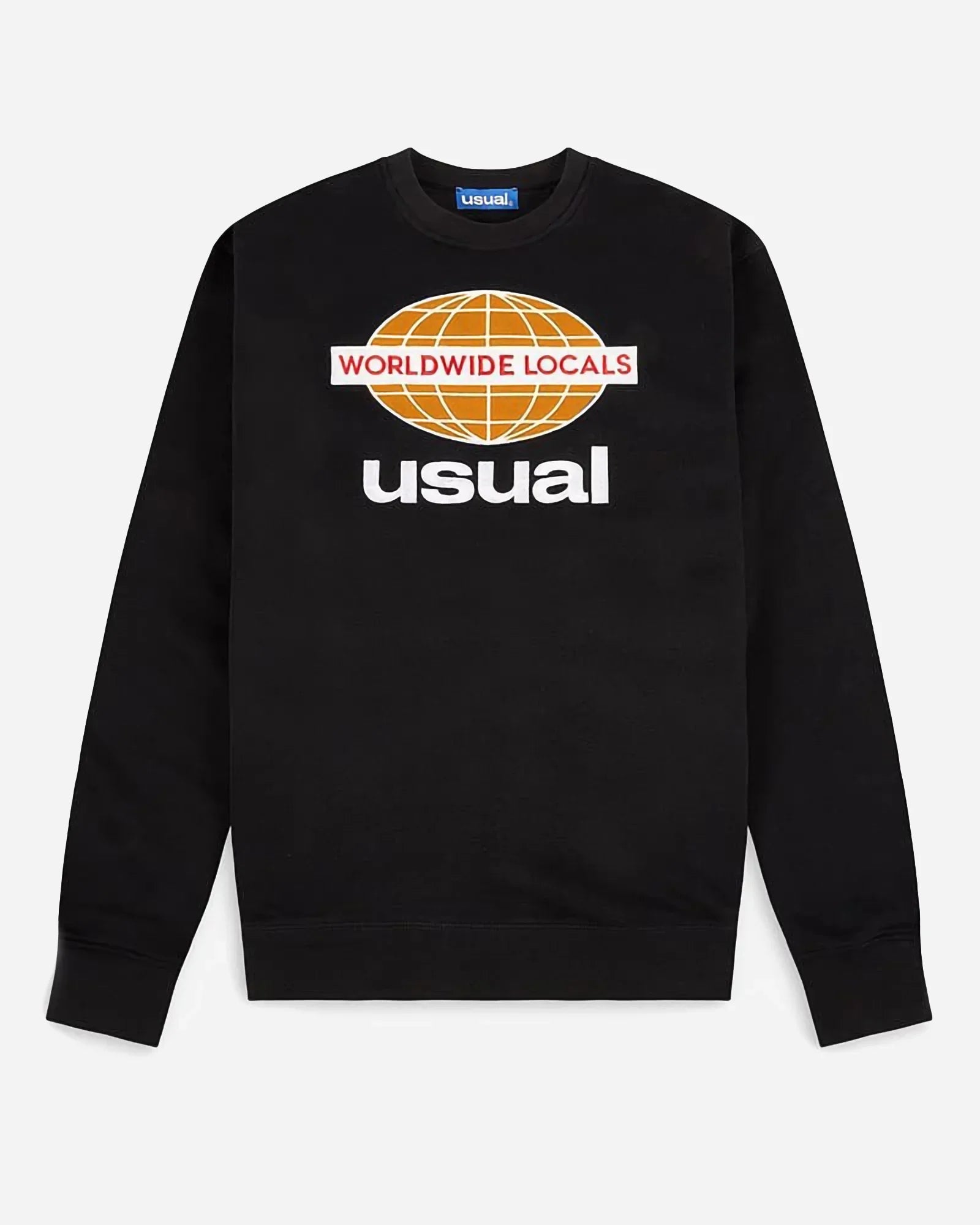 Usual Worldwide Locals Crewneck Black