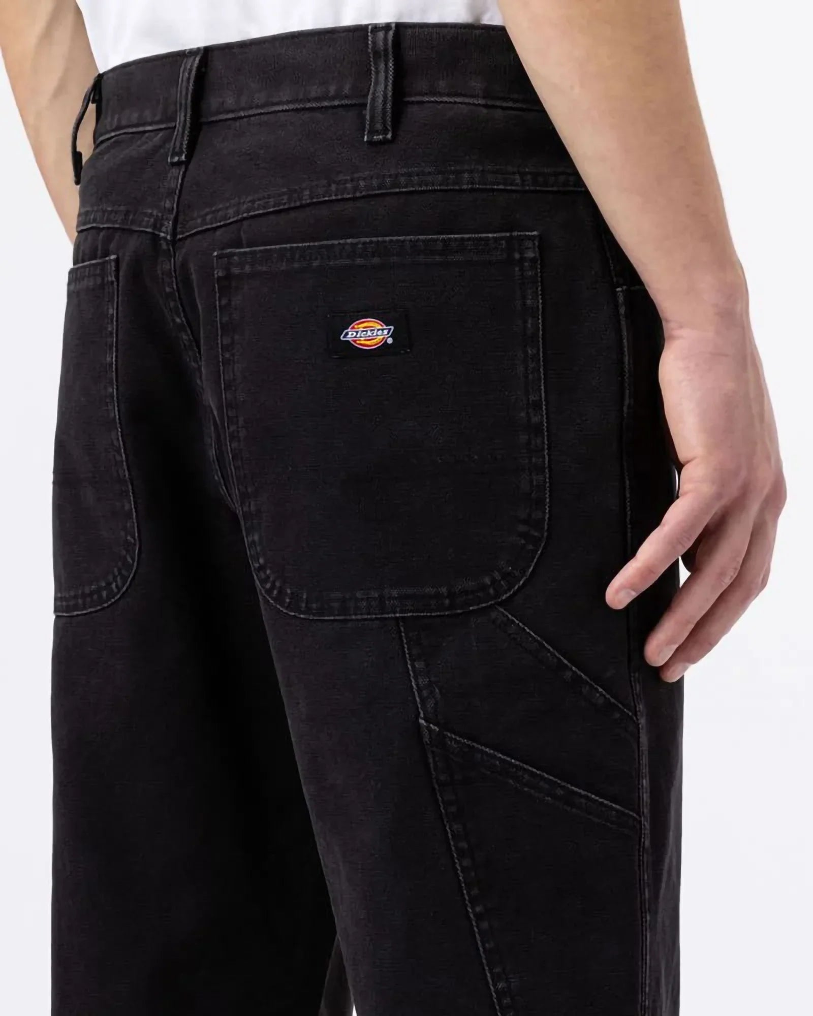 Dickies - Pantaloni Dc Carpenter Stone Wash Black