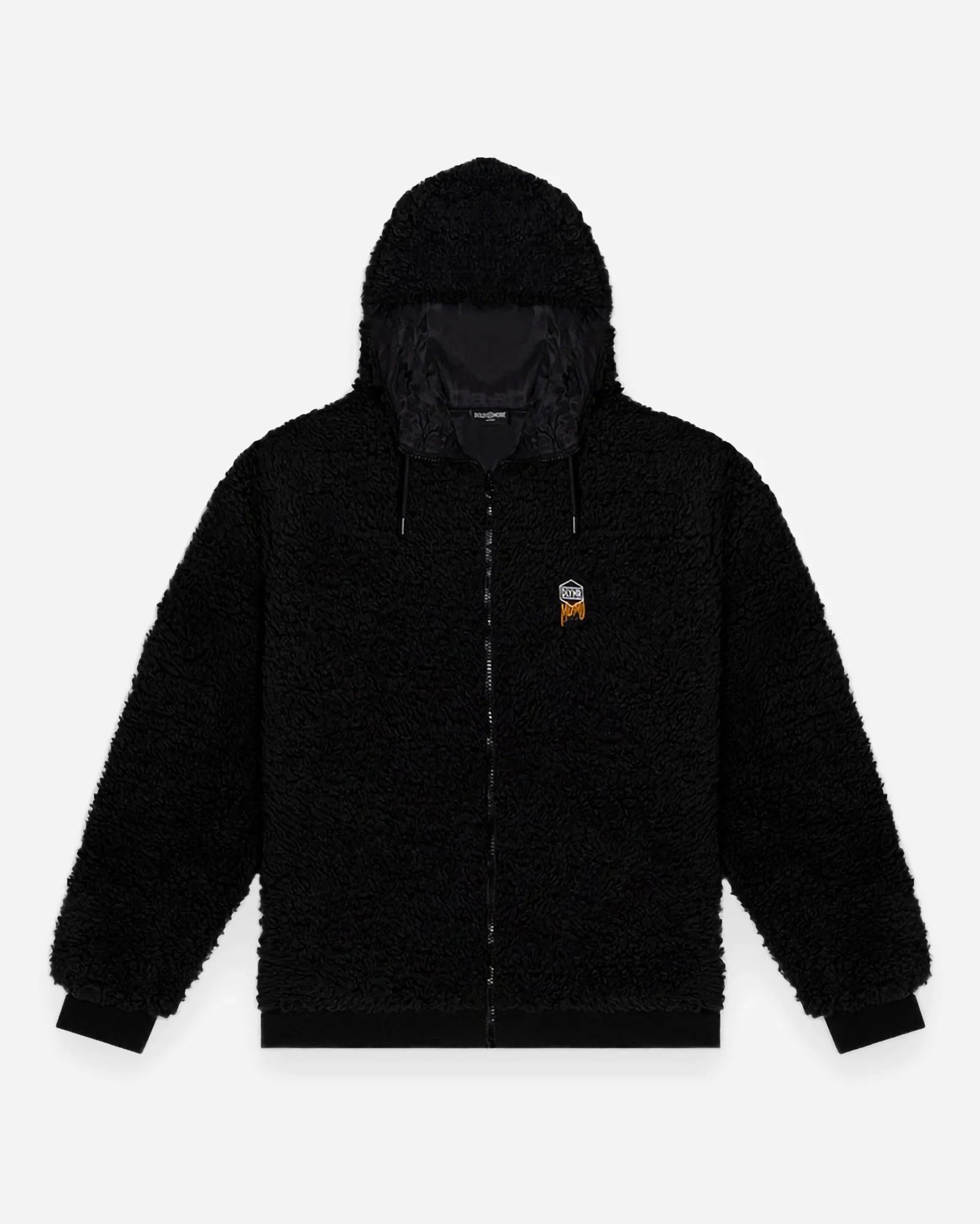 Dolly Noire Sherpa Zip Hoodie Black