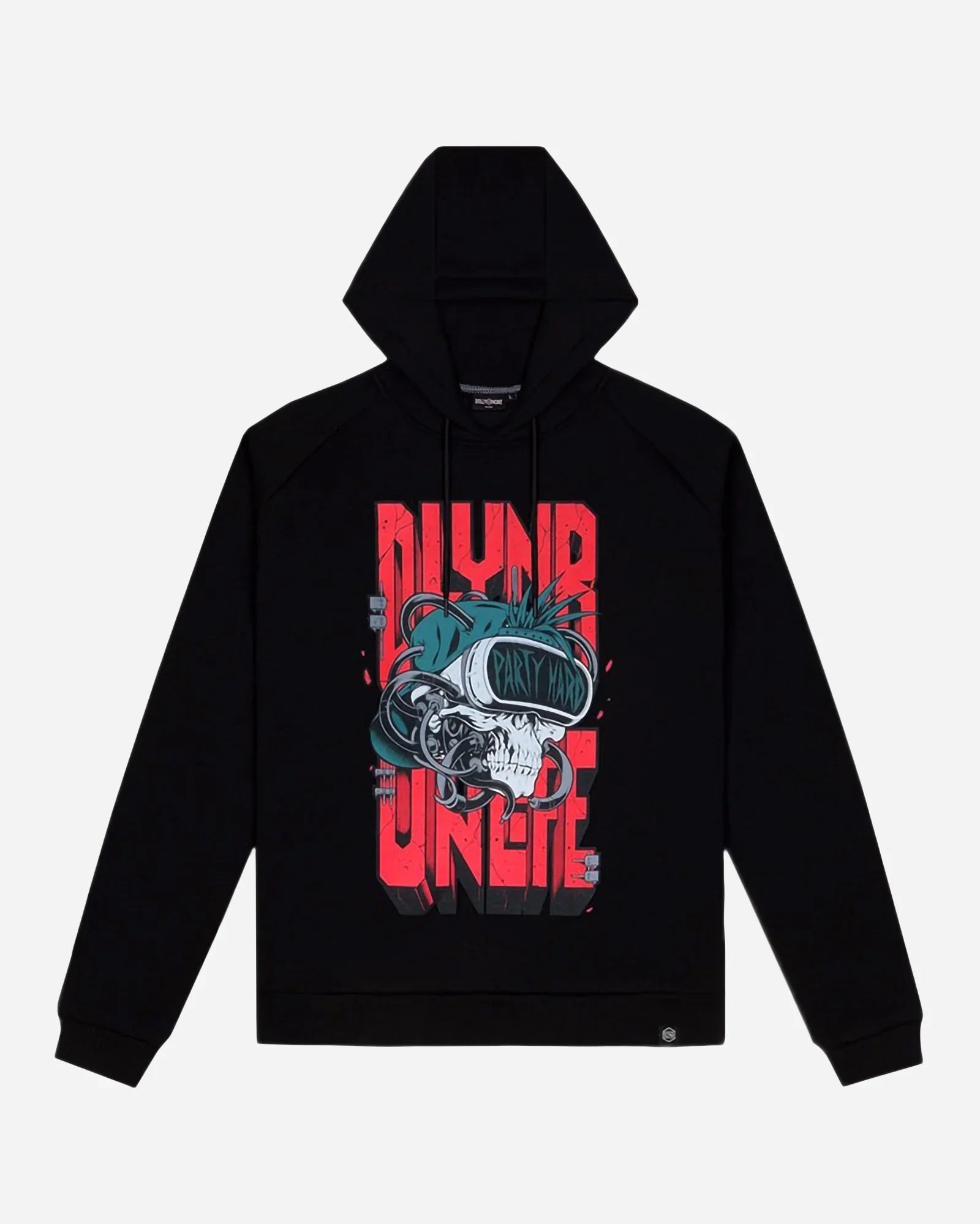 Dolly Noire Party Hard Skull Hoodie Black