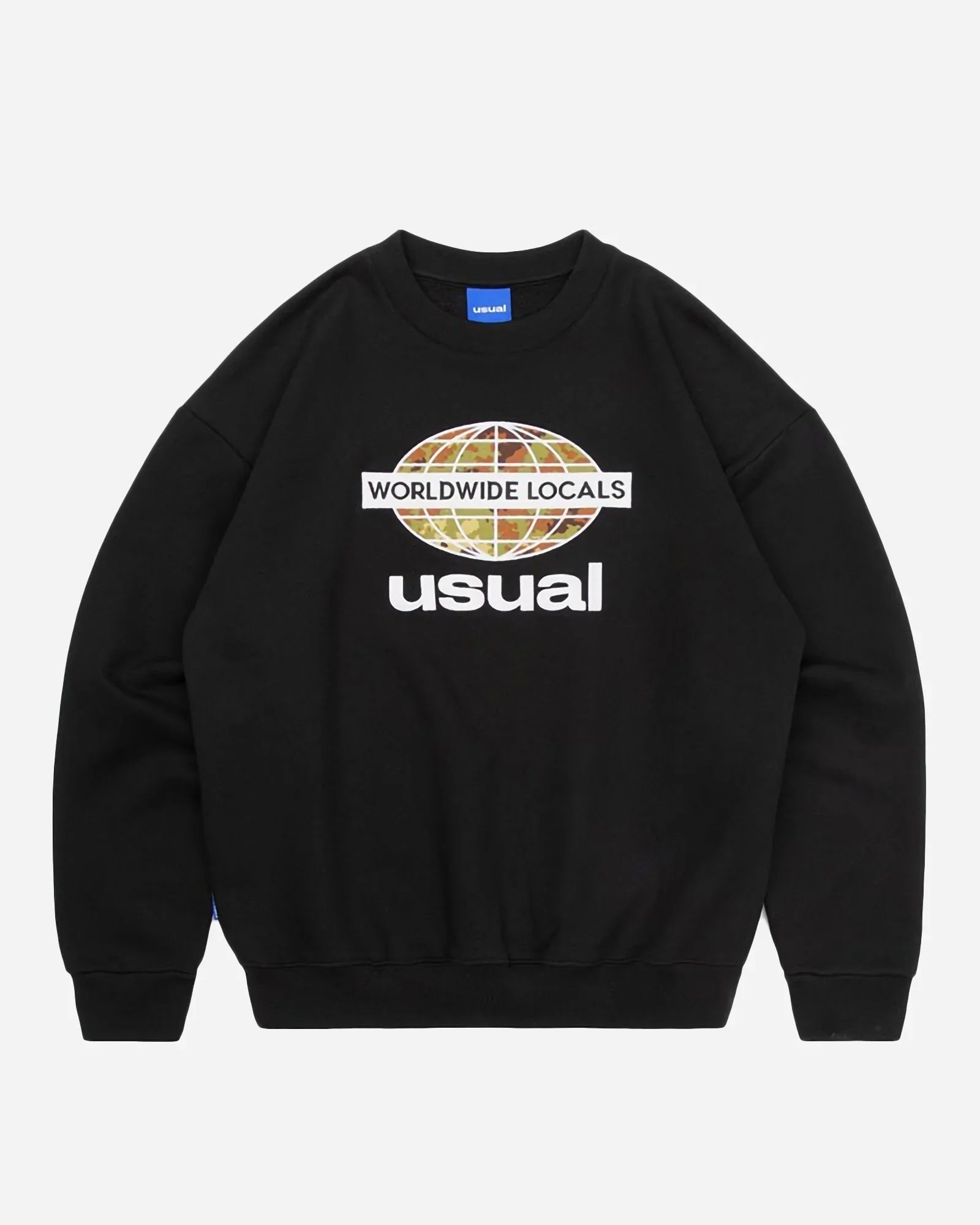 Usual Worldwide Locals Crewneck Camo Black