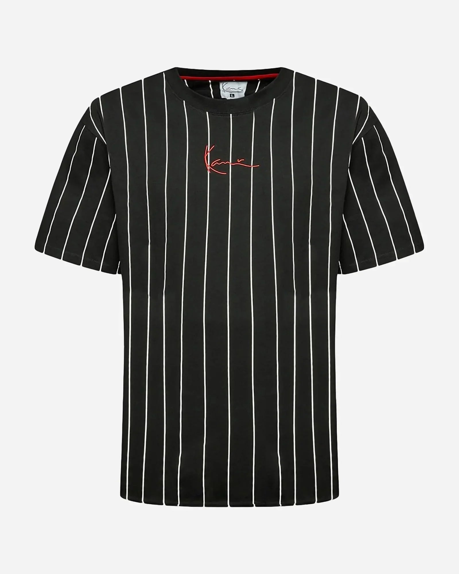 Karl Kani Kk Small Signature Pinstripe Tee Black / White