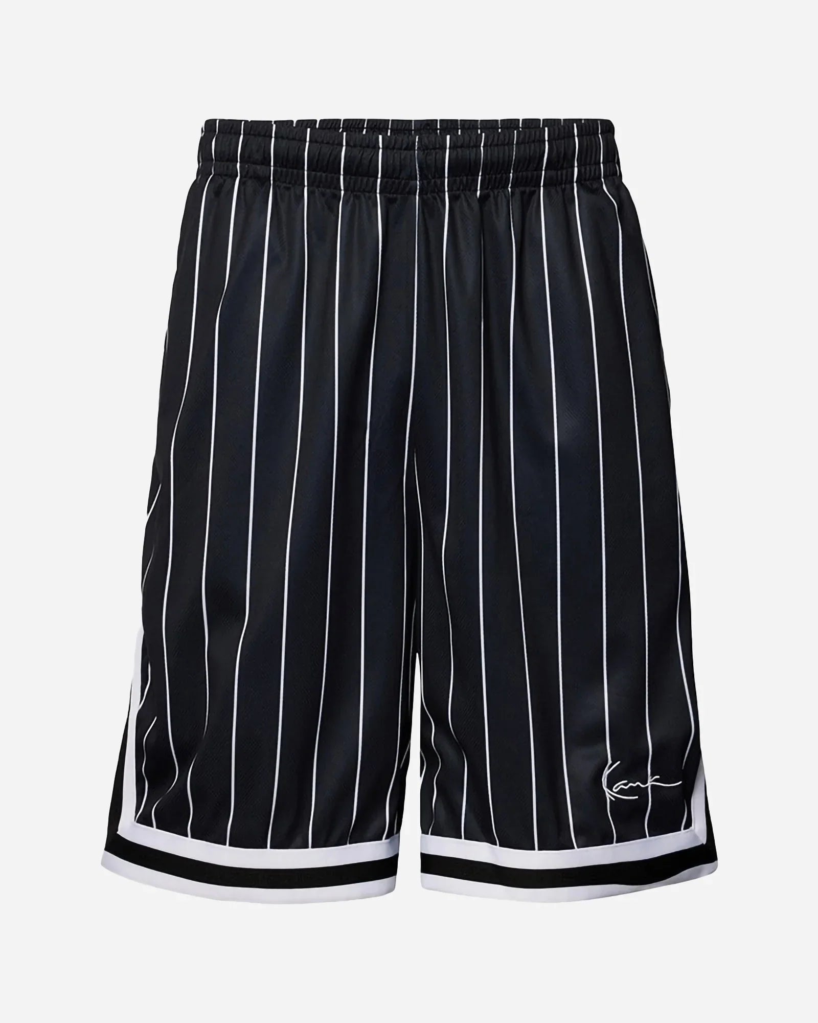 Karl Kani Kk Small Signature Pinstripe Mesh Shorts Black / White