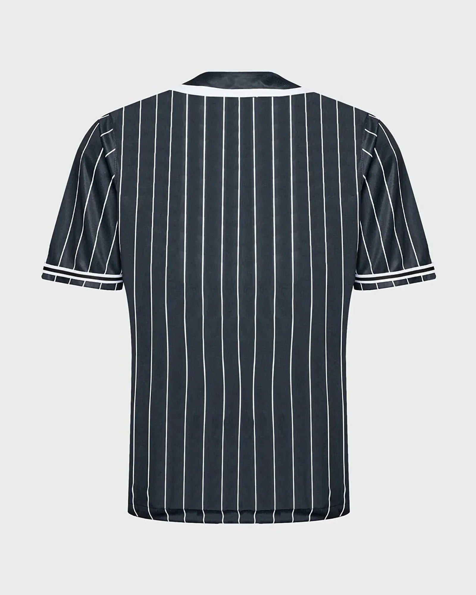 Karl Kani Kk Serif Pinstripe Baseball Shirt Black / White