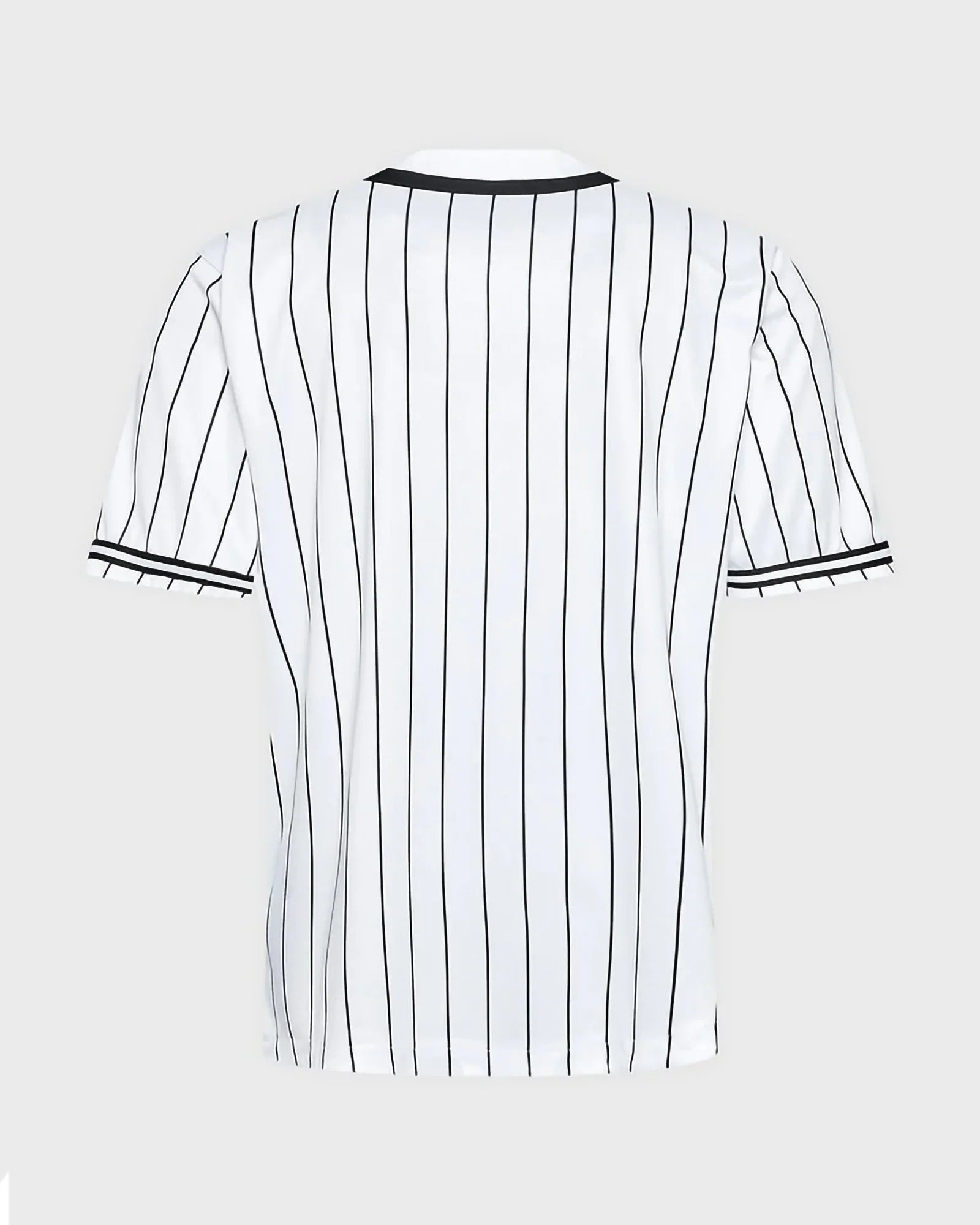 Karl Kani Kk Serif Pinstripe Baseball Shirt Black / White