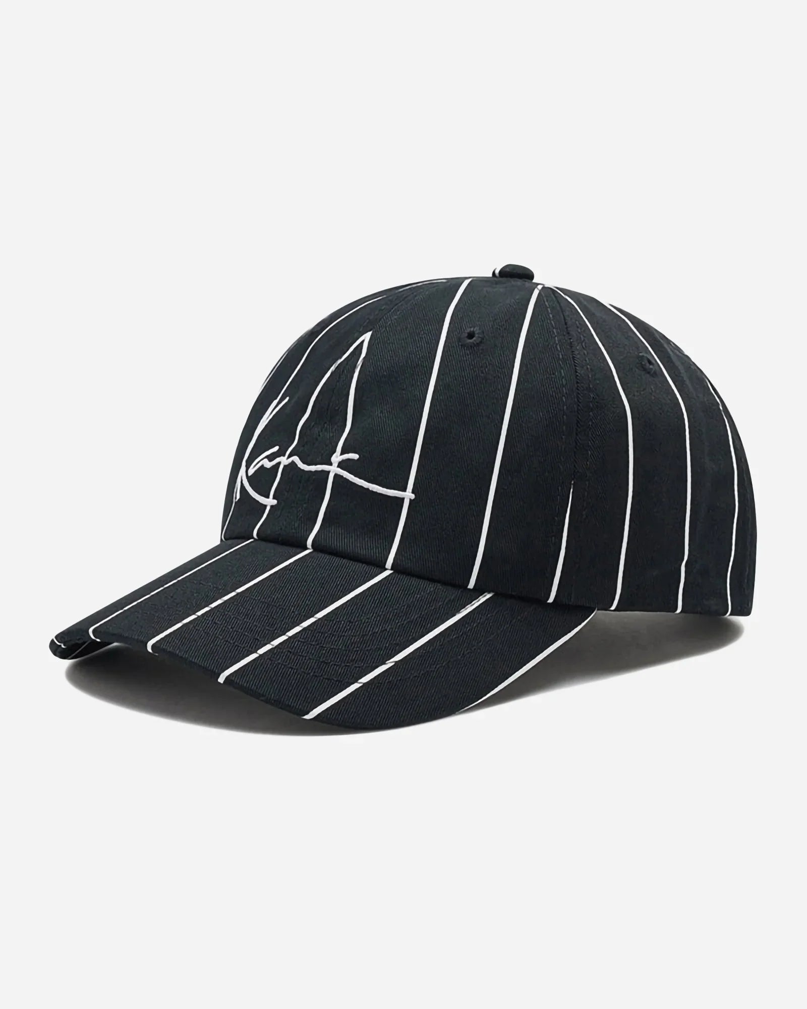 Karl Kani Kk Signature Pinstripe Cap Black / White