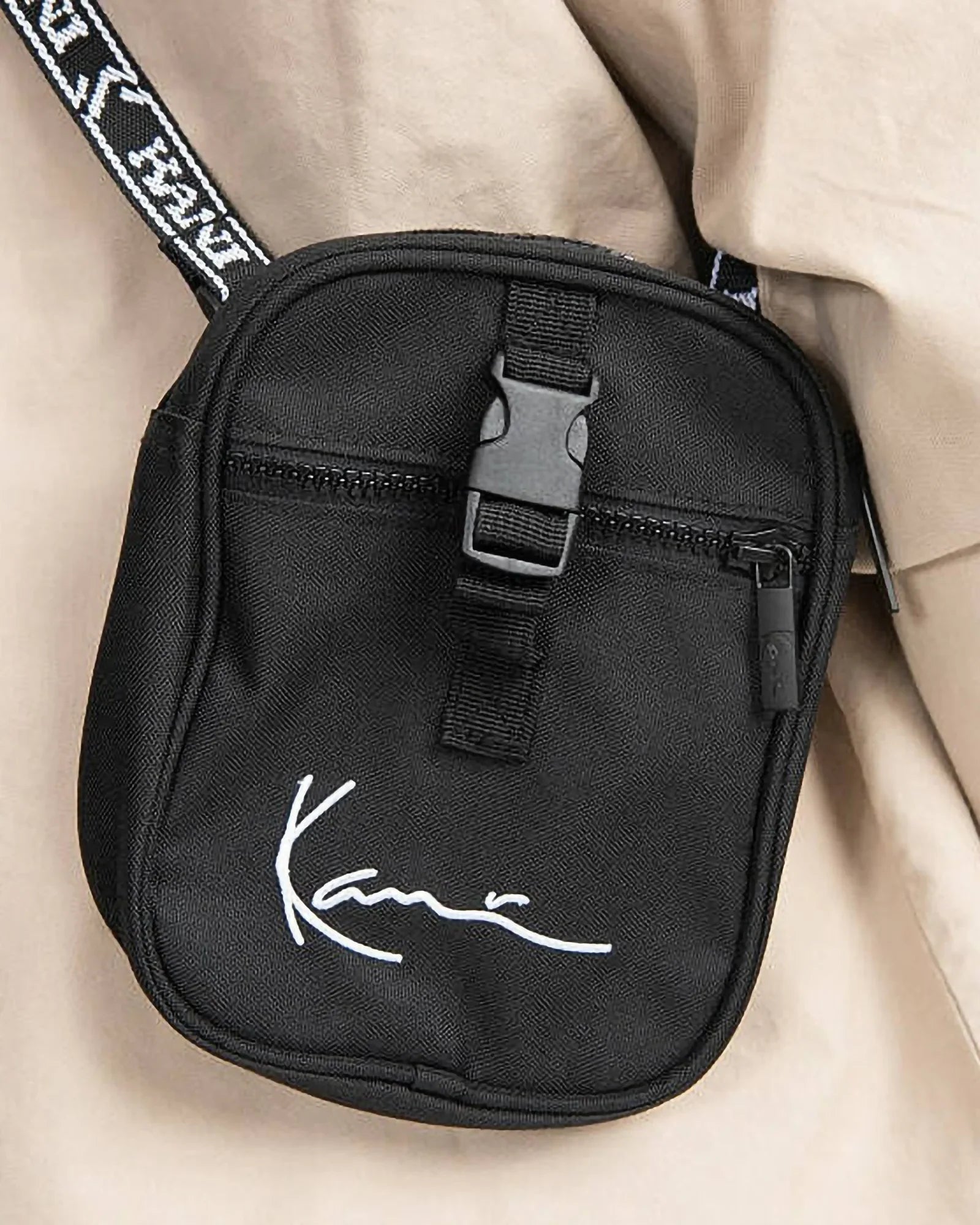 Karl Kani Kk Signature Tape Messenger Bag Black