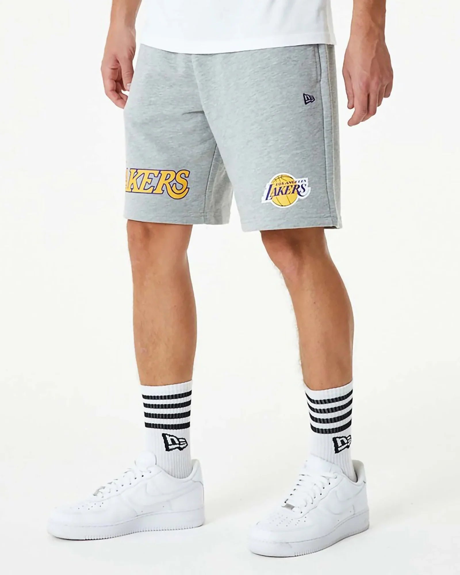 New Era Nba Team Los Angeles Lakers Shorts Grey