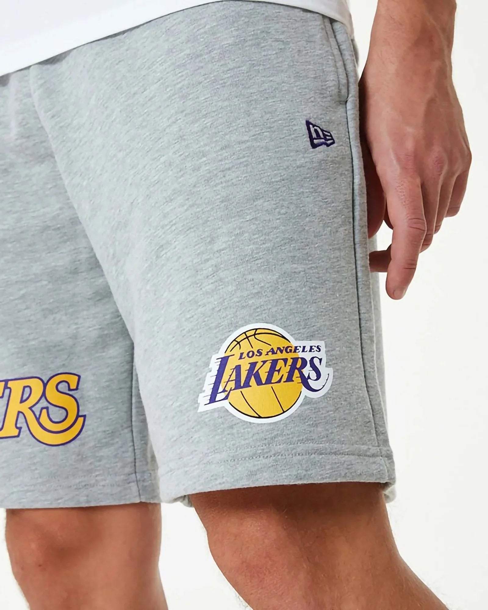 New Era Nba Team Los Angeles Lakers Shorts Grey