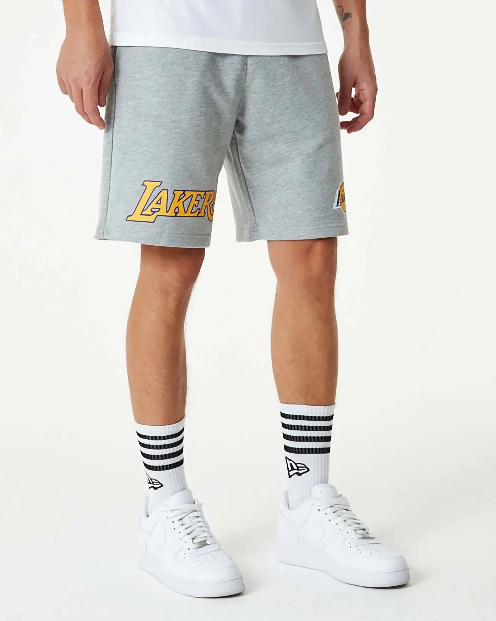 New Era Nba Team Los Angeles Lakers Shorts Grey