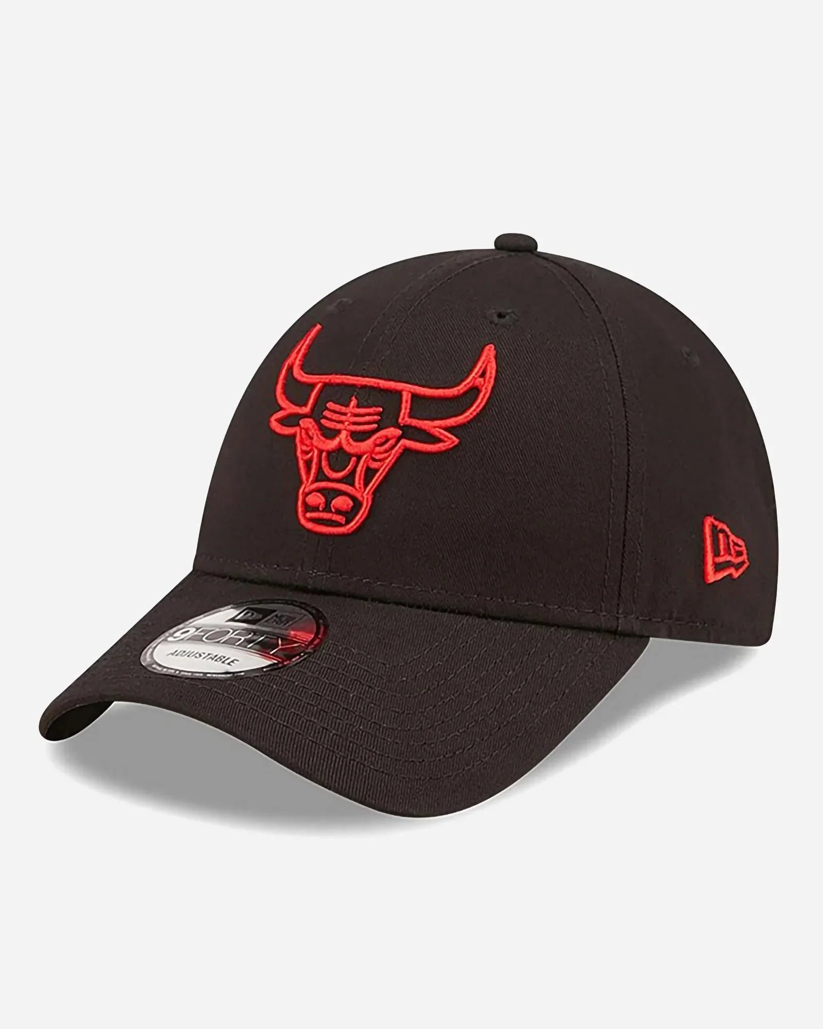 New Era 9forty Chicago Bulls Neon Red Outline